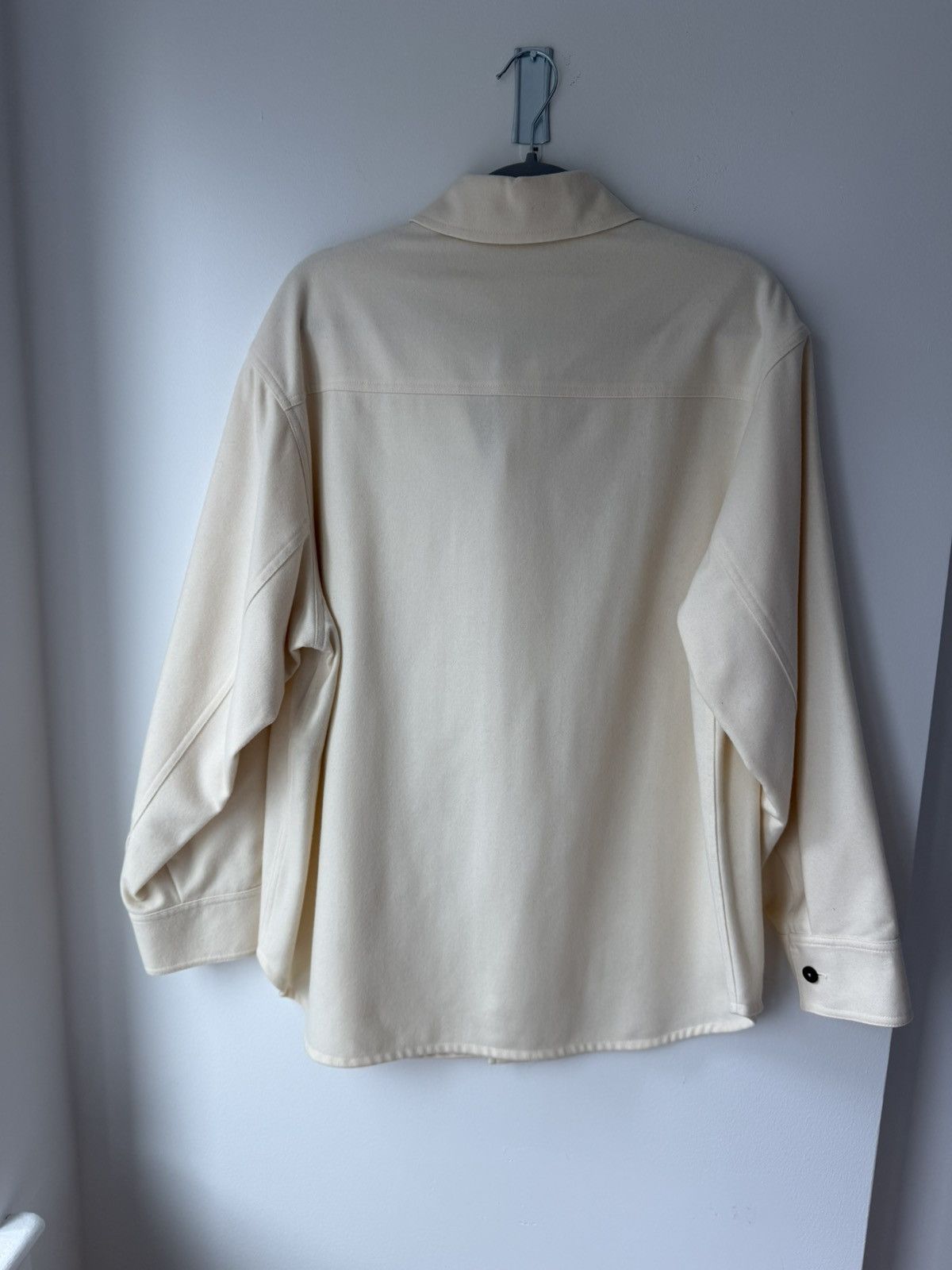 Jil Sander Jil Sander Cream Wool Shirt Size US L / EU 52-54 / 3 - 3 Thumbnail