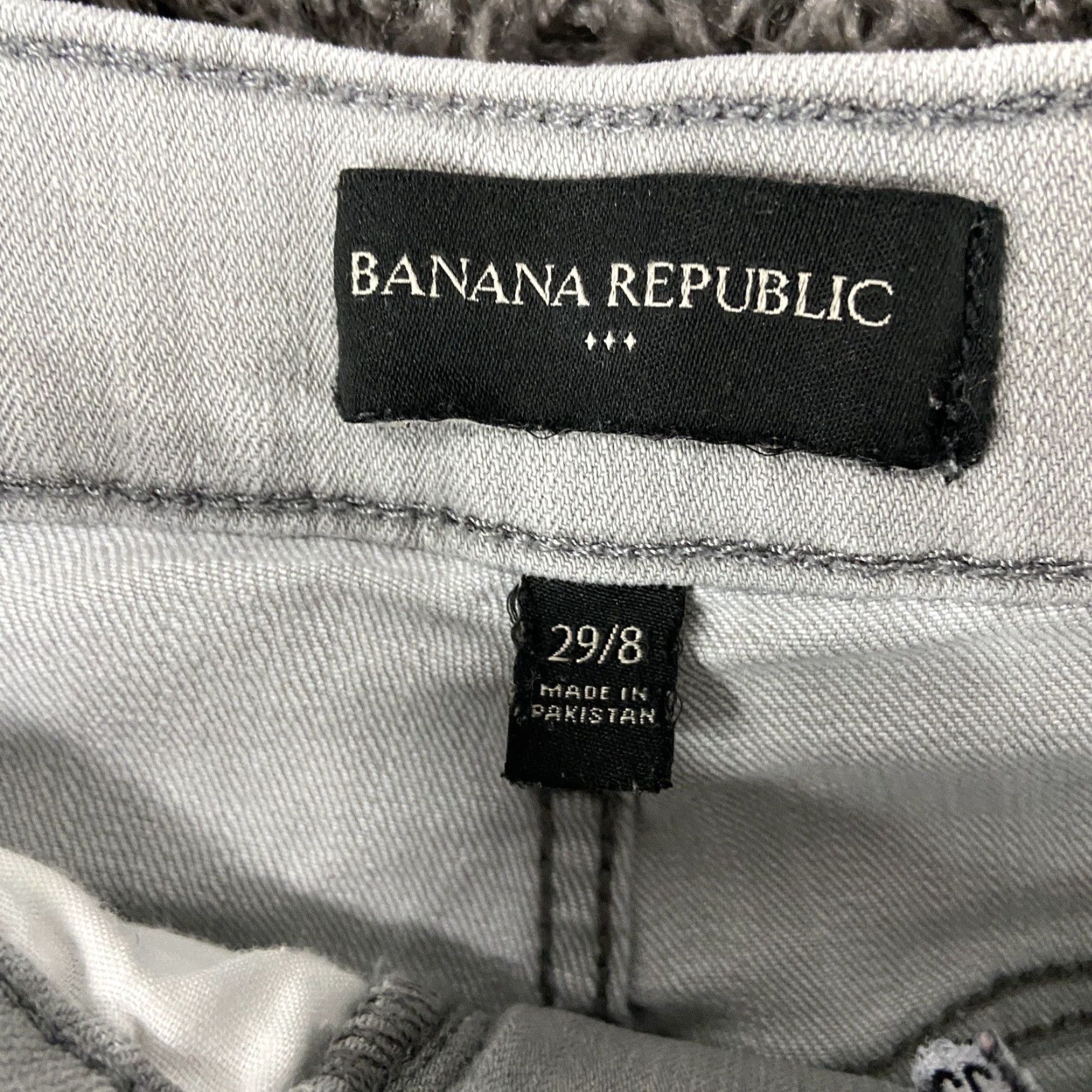 Banana Republic Banana Republic Denim Shorts Women's 8 Gray Belted Size 30" / US 8 / IT 44 - 6 Thumbnail