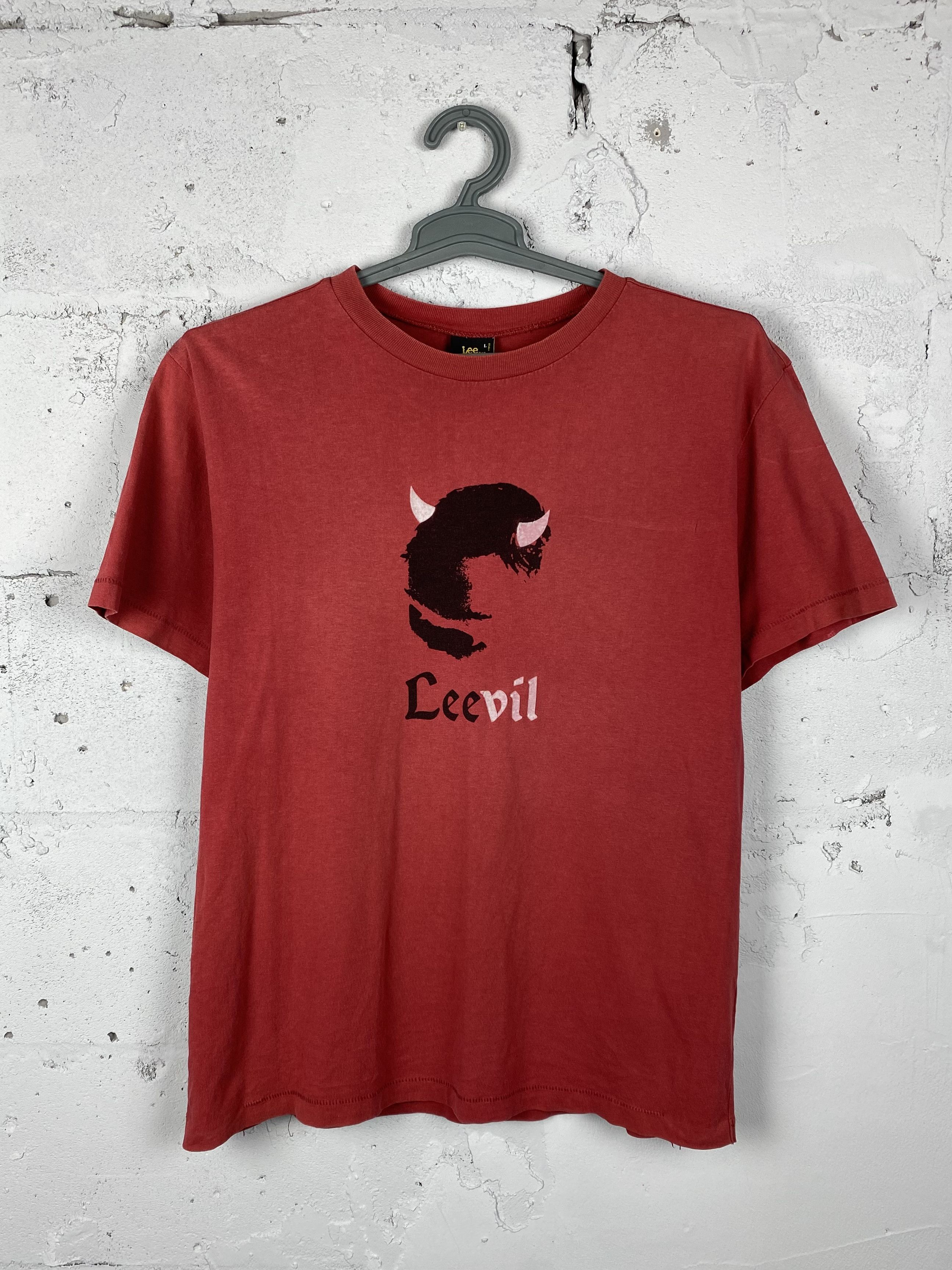 Band Tees × Vintage 90s Vintage LeeVill Evil Demon T shirt Hell Single Stitch Size US L / EU 52-54 / 3 - 1 Thumbnail