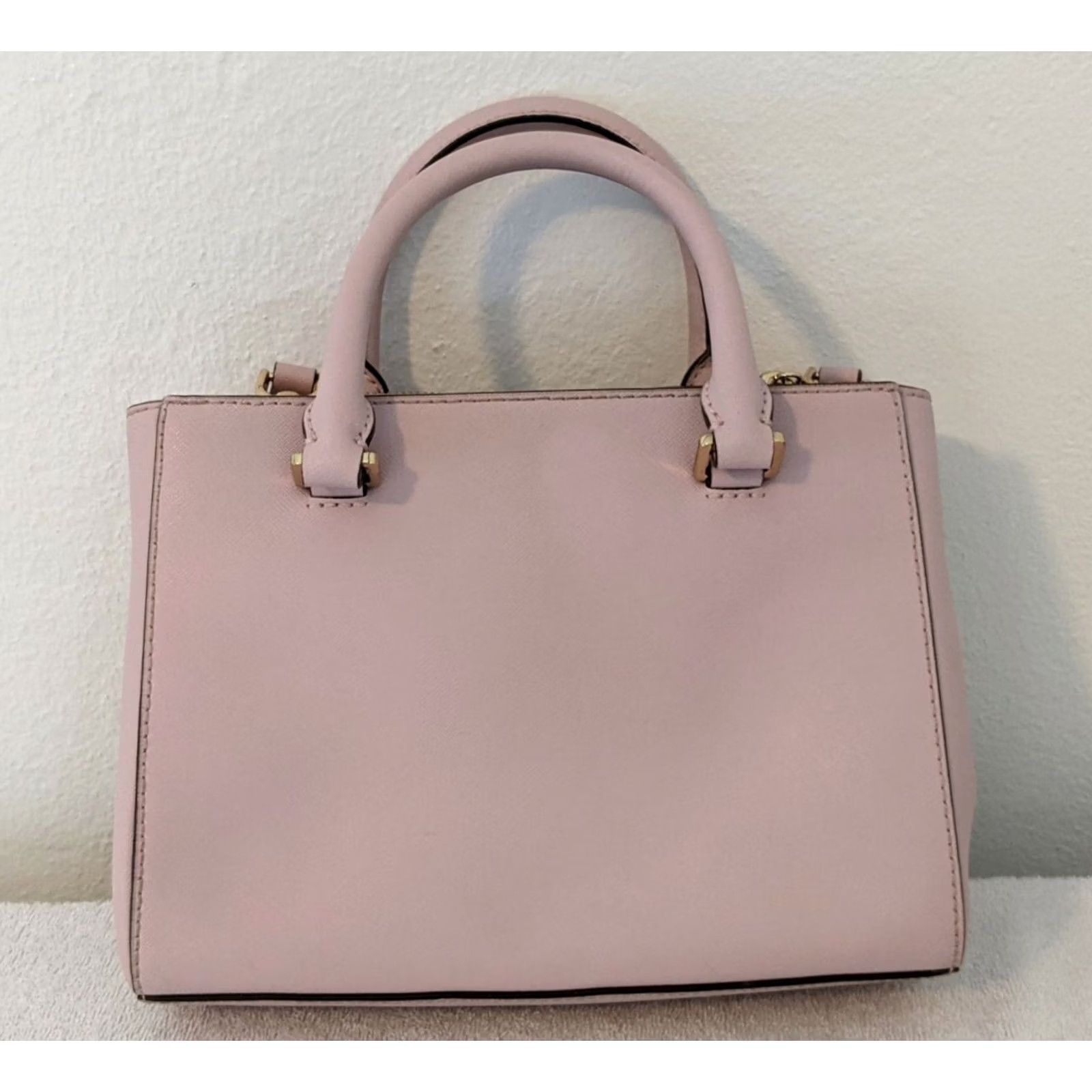 Michael Kors Michael Kors Satchel Bag Mini Saffiano Leather Studded Pink Purse Size ONE SIZE - 5 Thumbnail
