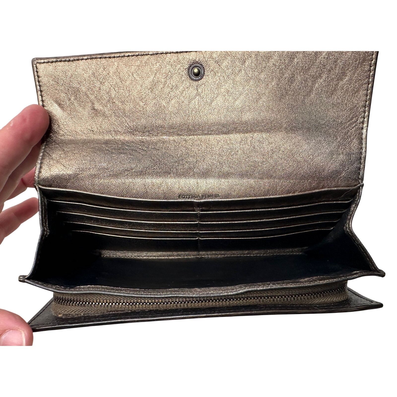Bottega Veneta Bottega Veneta Intrecciato Woven Black Leather Long Wallet Size ONE SIZE - 7 Thumbnail
