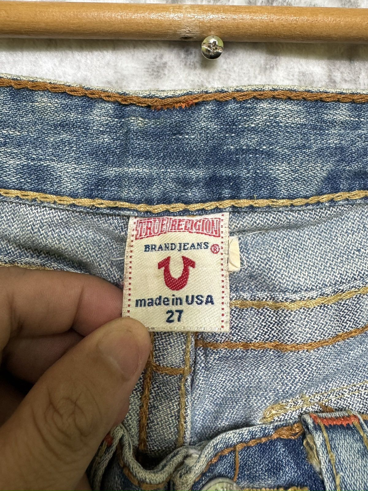 True Religion True Religion Joey Big T Bootcut Low Rise Distressed Jeans Size US 30 / EU 46 - 13 Thumbnail