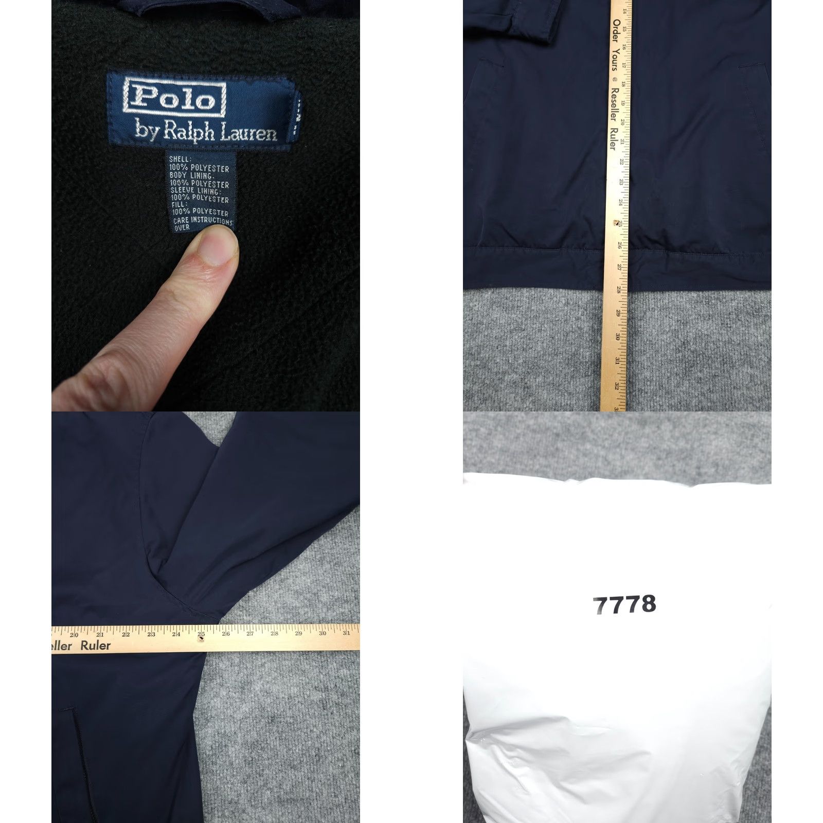 Polo Ralph Lauren VINTAGE Polo Ralph Lauren Jacket Mens Large Navy Full Zip Lined Hooded Bomber Jacket Navy Blue 90s Classic Mens Size US L / EU 52-54 / 3 - 8 Thumbnail