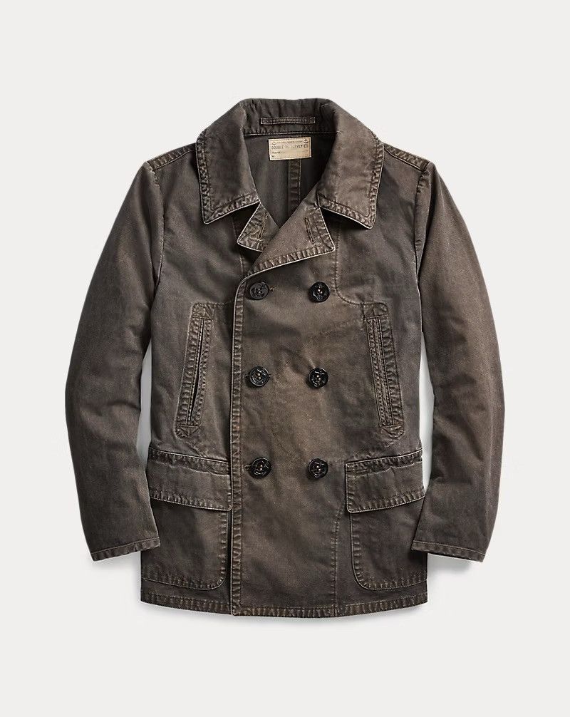 RRL Ralph Lauren Washed Canvas Peacoat Size US L / EU 52-54 / 3 - 23 Thumbnail