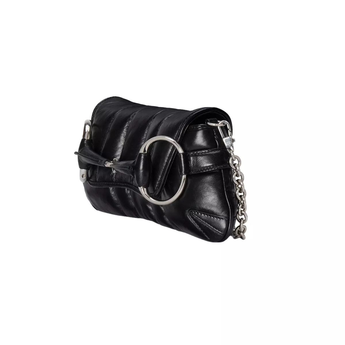 Gucci GUCCI Small Black Quilted Horsebit Chain Bag Size ONE SIZE - 2 Thumbnail
