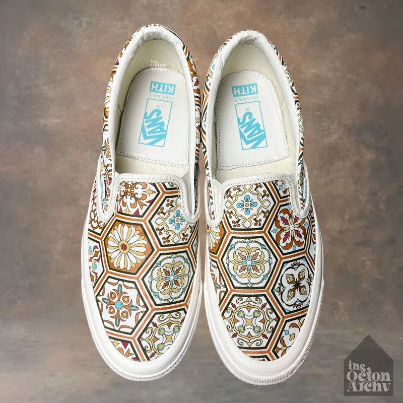Kith × Vans Kith x Vans Classic Slip-On Brown Moroccan Pattern Size US 10 / EU 43 - 6 Thumbnail