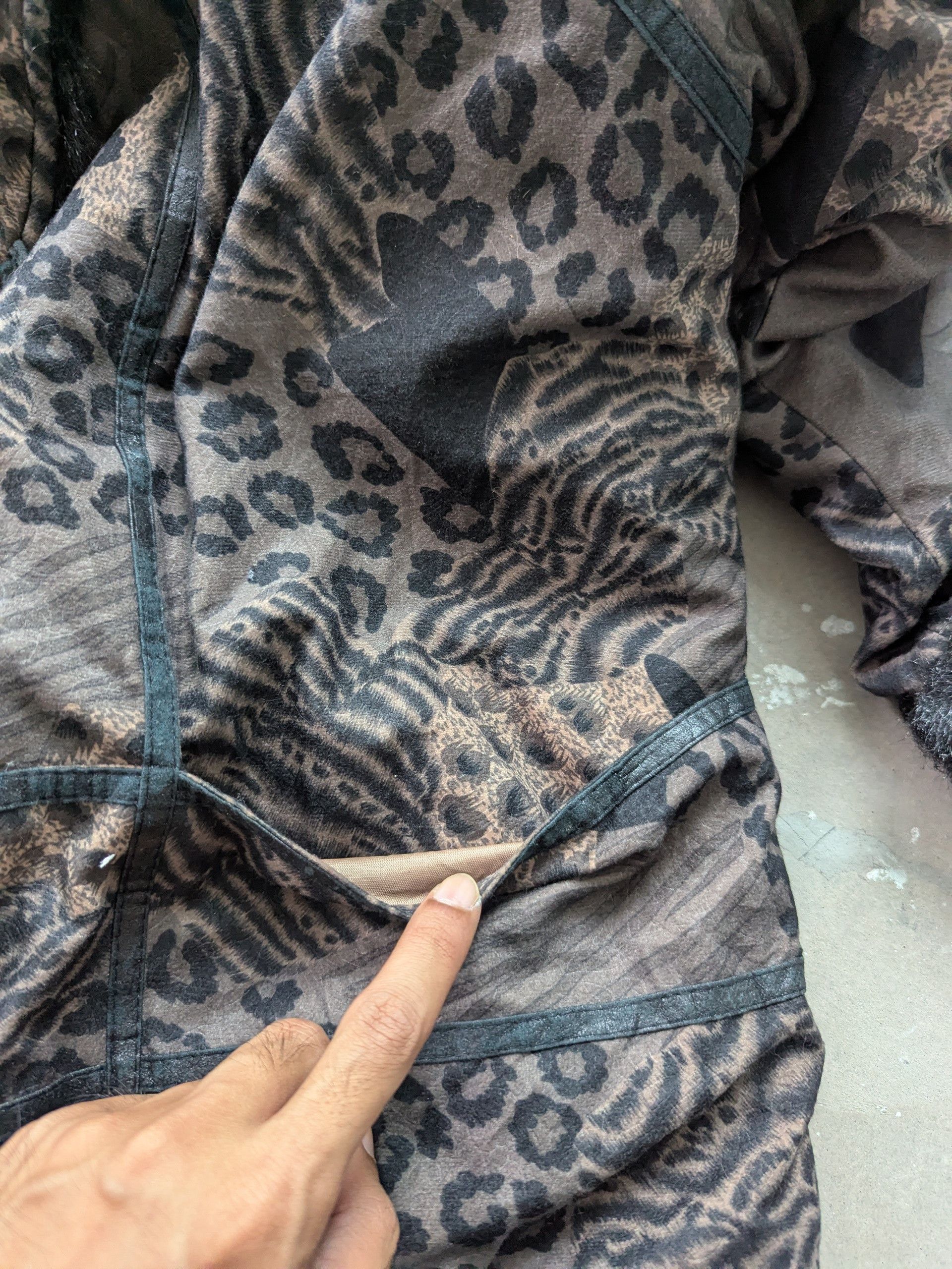 Japanese Brand × Le Grande Bleu (L.G.B.) × Vintage Vintage 90s Faux Fur Jacket Leopard Printed Size XL / US 12-14 / IT 48-50 - 11 Thumbnail