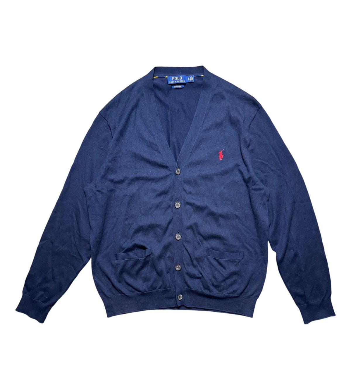 Polo Ralph Lauren Polo Ralph Lauren Pima Cotton V-neck Sweater Size US XL / EU 56 / 4 - 1 Thumbnail