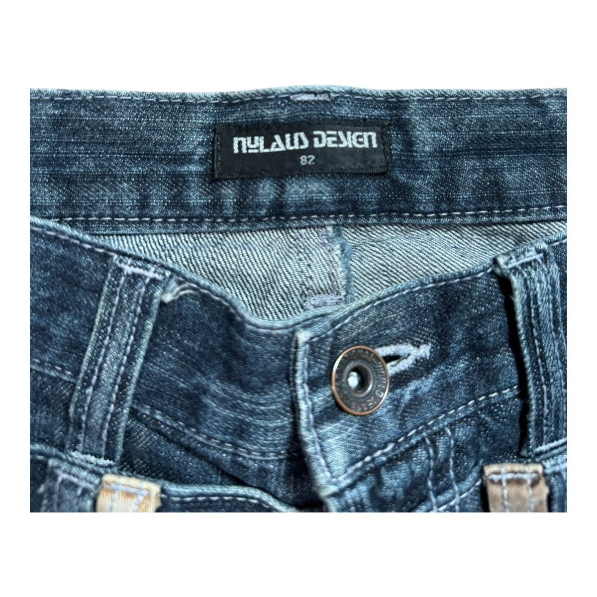 If Six Was Nine Nylaus Double Waist Denim Jeans Size US 30 / EU 46 - 13 Thumbnail