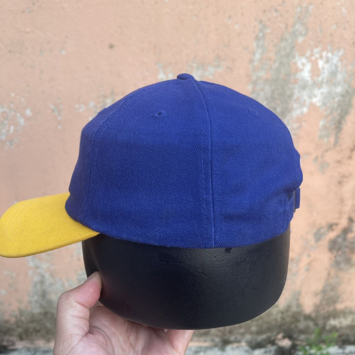 Adidas Vintage 90s Adidas Two-Tone Cap - Navy/Yellow Size ONE SIZE - 6 Thumbnail