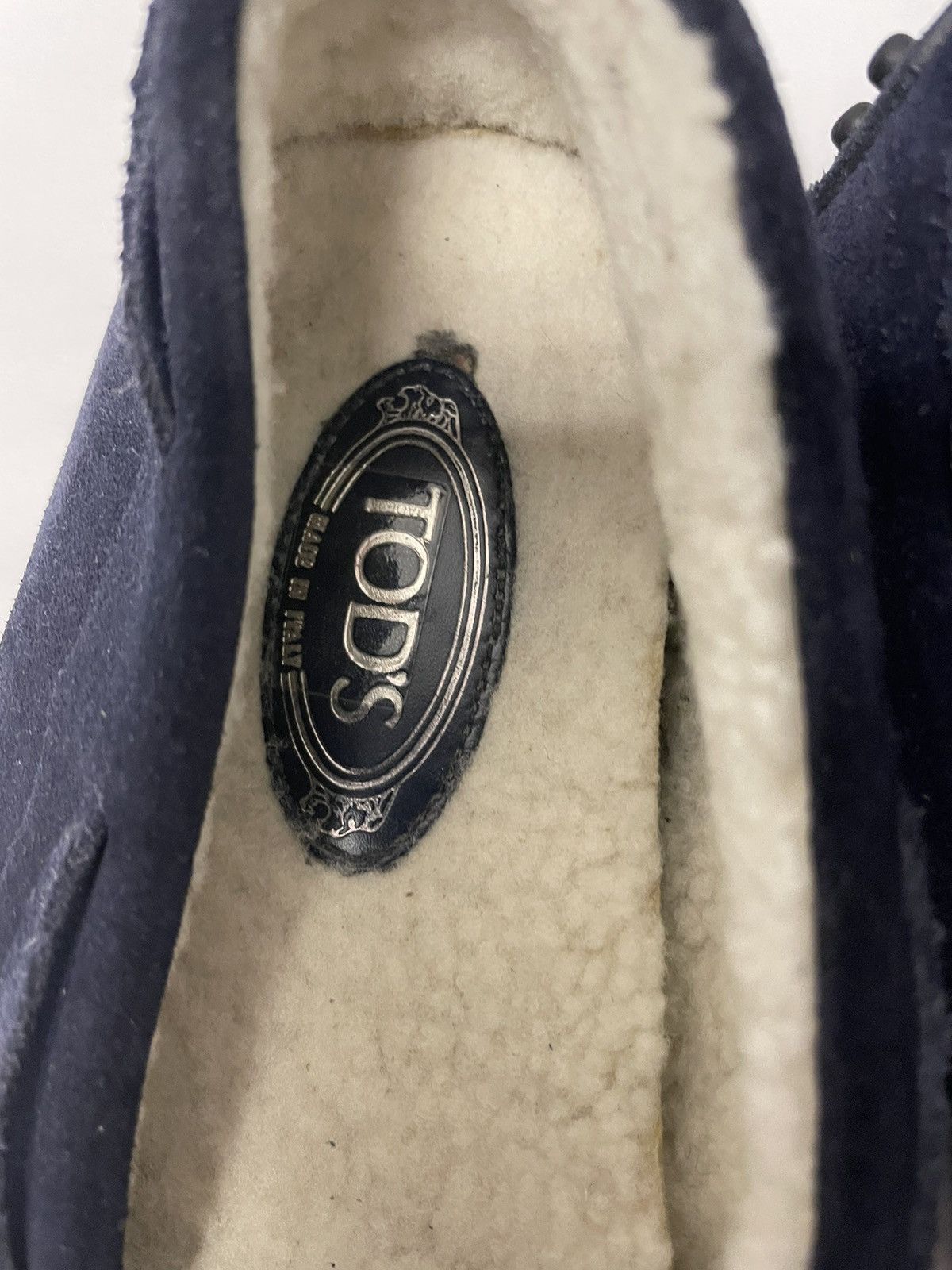 Tod's Shearling Lined Suede Drivers Size US 8.5 / IT 38.5 - 2 Thumbnail