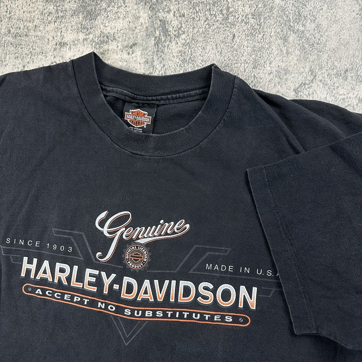 Harley Davidson × Vintage Vintage Harley Davidson T Shirt BLACK Size US XL / EU 56 / 4 - 2 Thumbnail