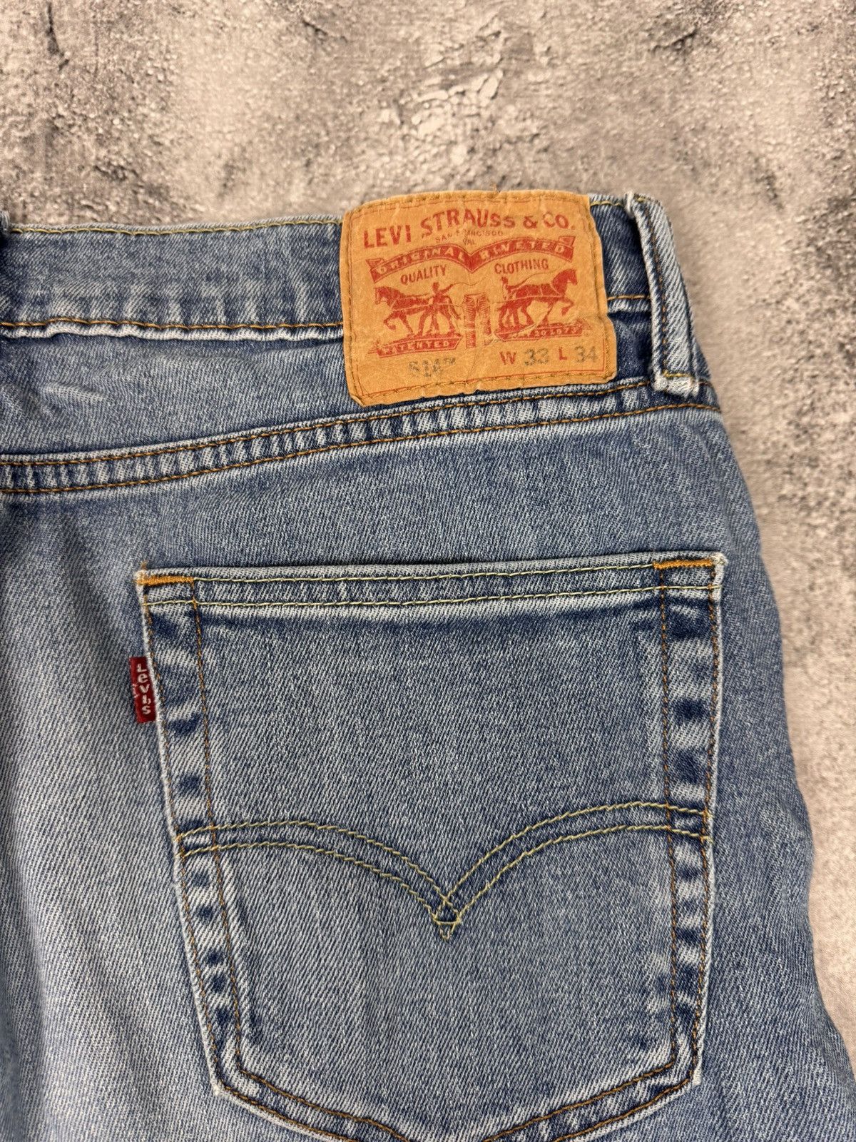 Levi's Levi’s 501 Men Straight Fit Jeans Light Blue Denim Size W33 Size US 33 - 2 Thumbnail