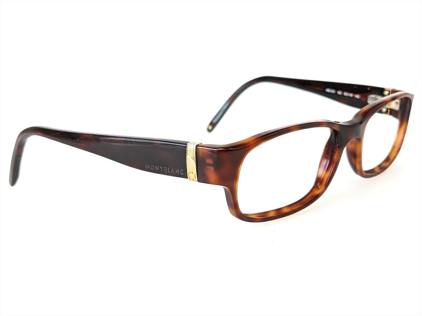 Montblanc Montblanc MB 210 Men Eyeglasses Italy | Tortoise Rectangular Size ONE SIZE - 5 Thumbnail