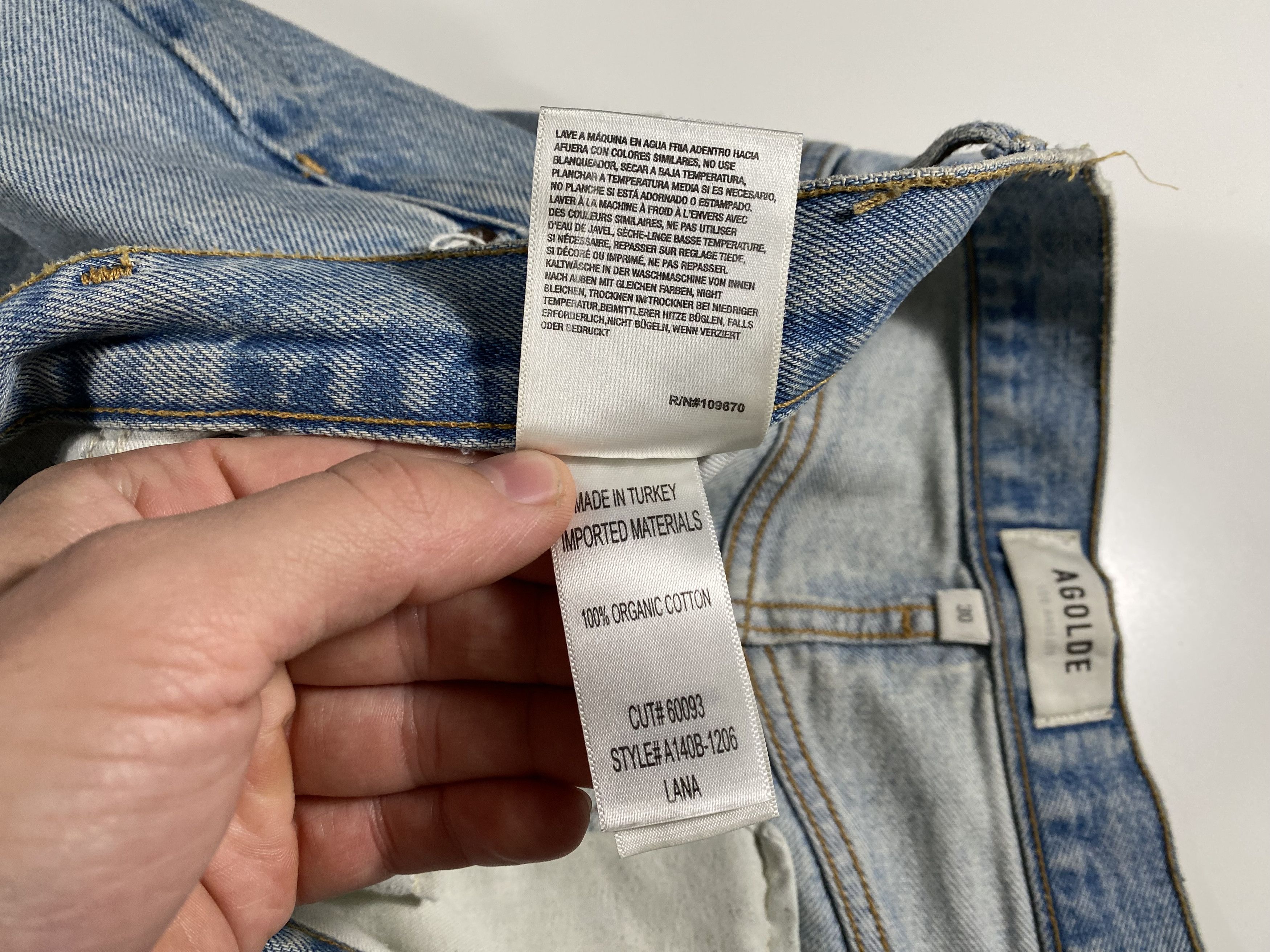 Agolde Agolde Pre-distressed Lana jeans in Riptide colorway 34x29 Size 34" / US 12 / IT 48 - 5 Thumbnail