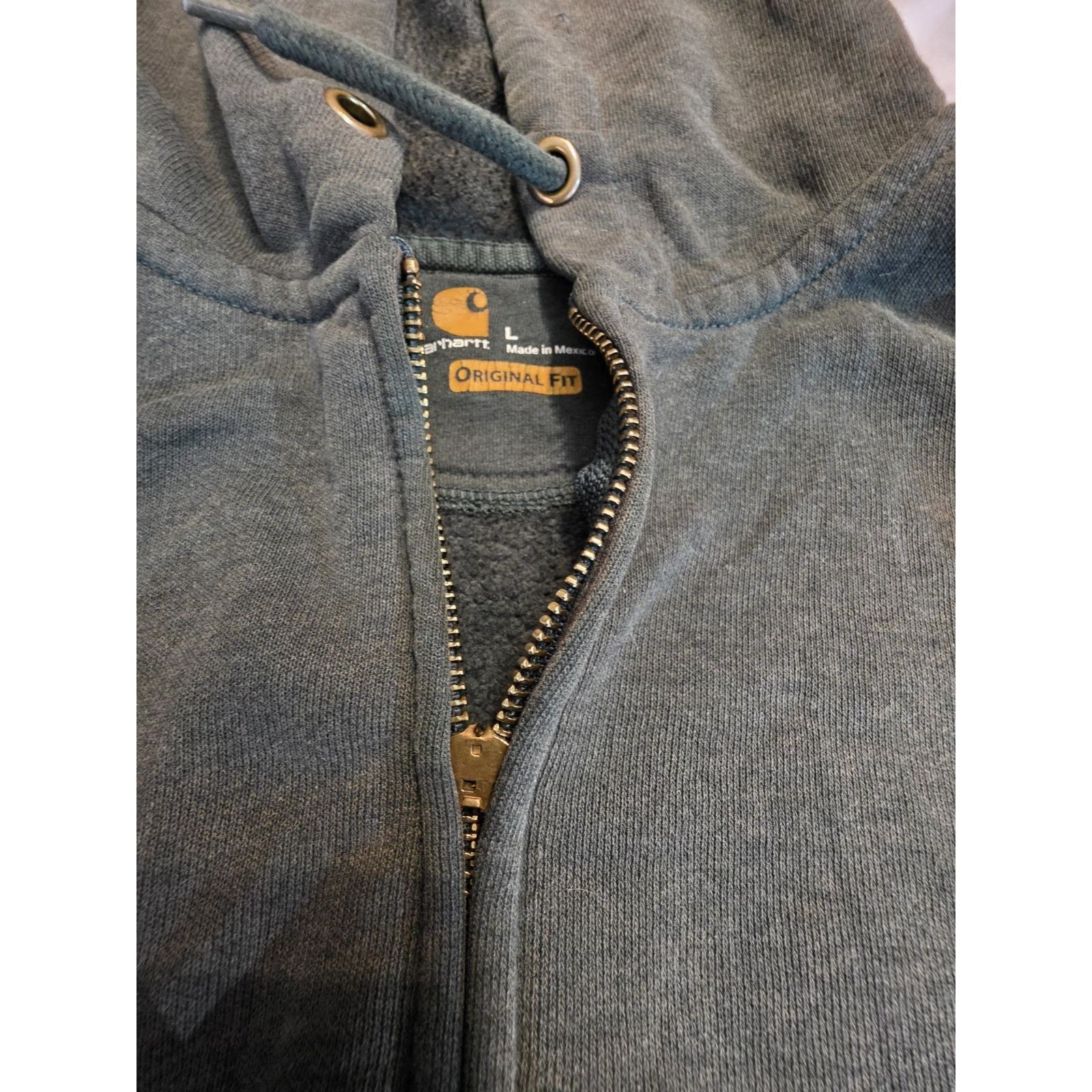 Carhartt Carhartt Men's Gray Sweatshirt with Missing Zipper Pull Size US L / EU 52-54 / 3 - 3 Thumbnail
