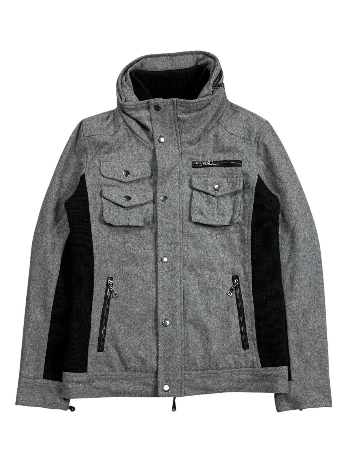 Le Grande Bleu (L.G.B.) 2000s Semantic Design - Apocalypse Wool Bono Cargo Jacket Size US M / EU 48-50 / 2 - 3 Thumbnail