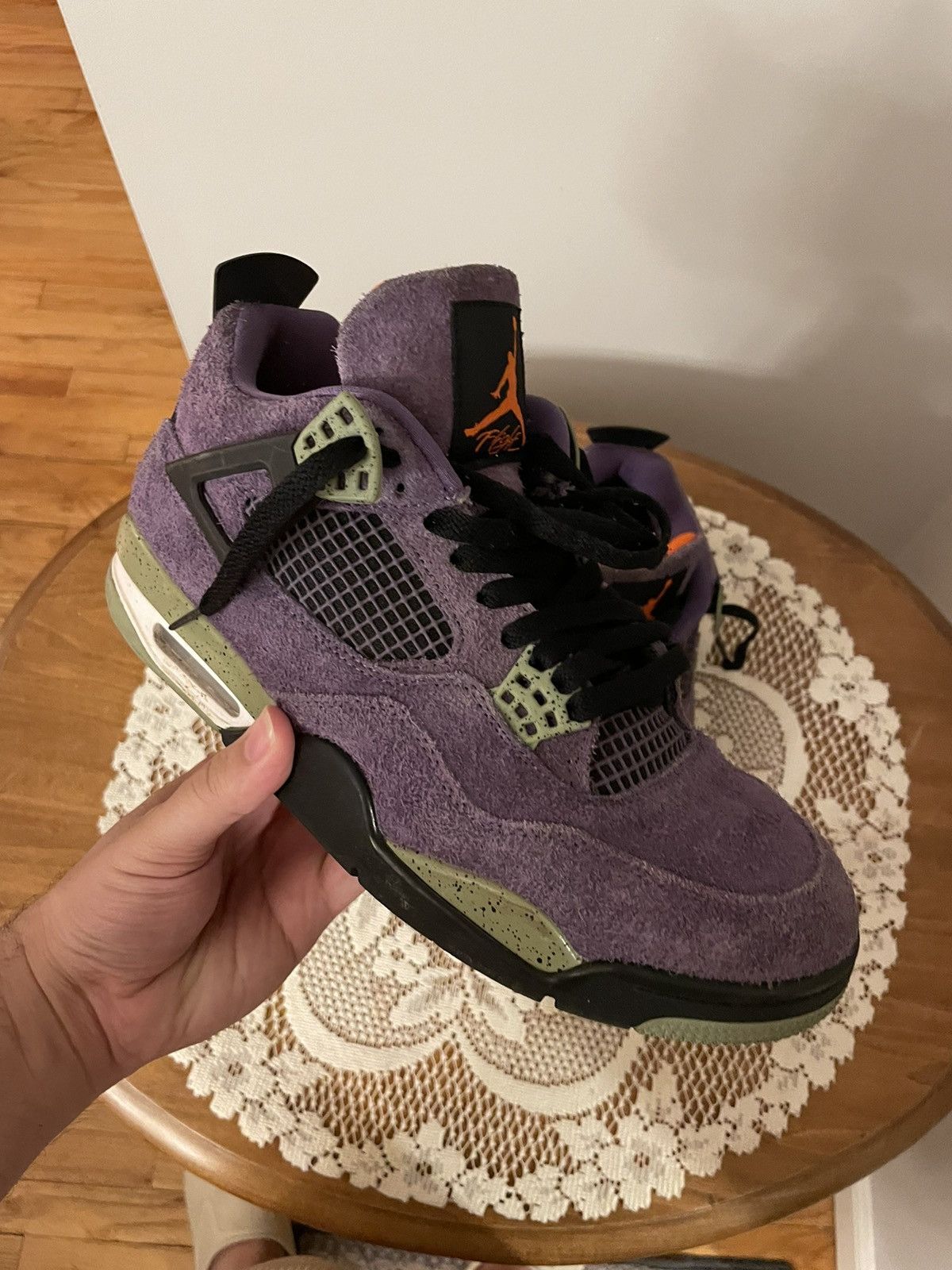image of Air Jordan 4 Canyon Purple Shoes, Women's (Size 12)