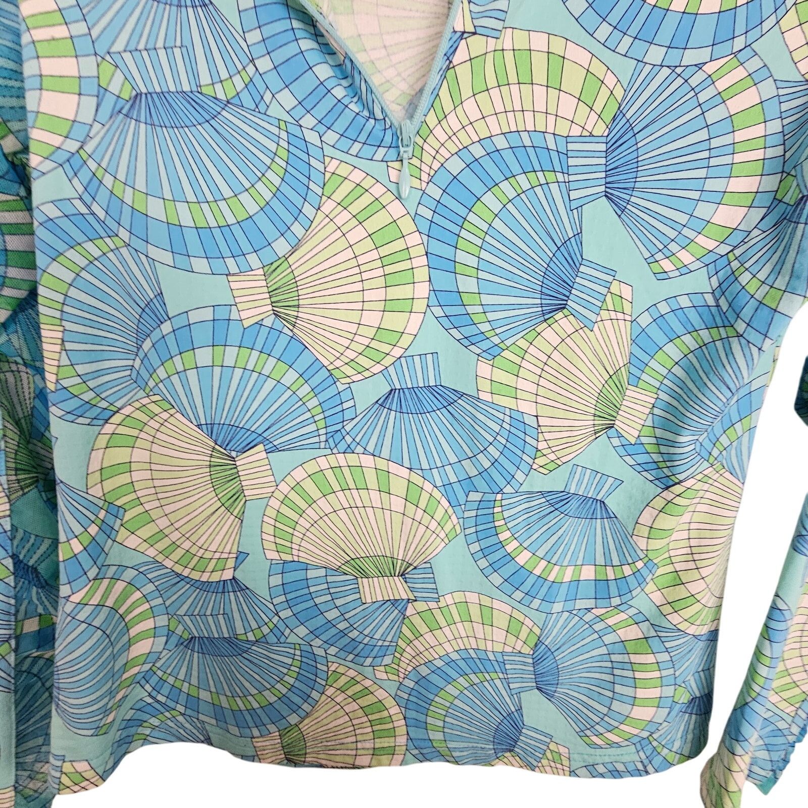 Ibex Ibkul Womens Golf Shirt Geometric S Stretch Athletic Active Size S / US 4 / IT 40 - 3 Thumbnail