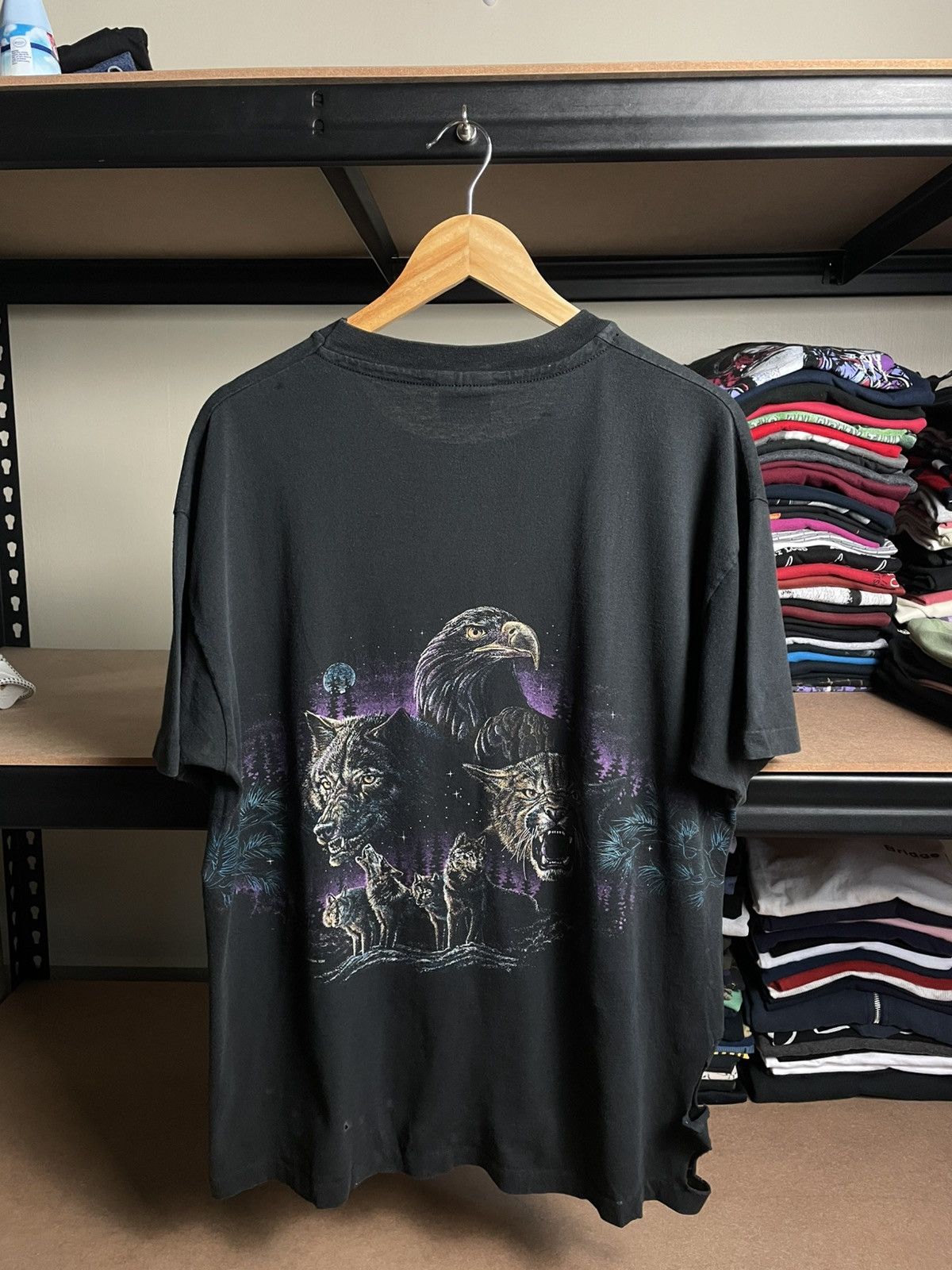 Other Vintage Black Hills Shirt Black Wolf Nature Animal Size US XL / EU 56 / 4 - 7 Thumbnail
