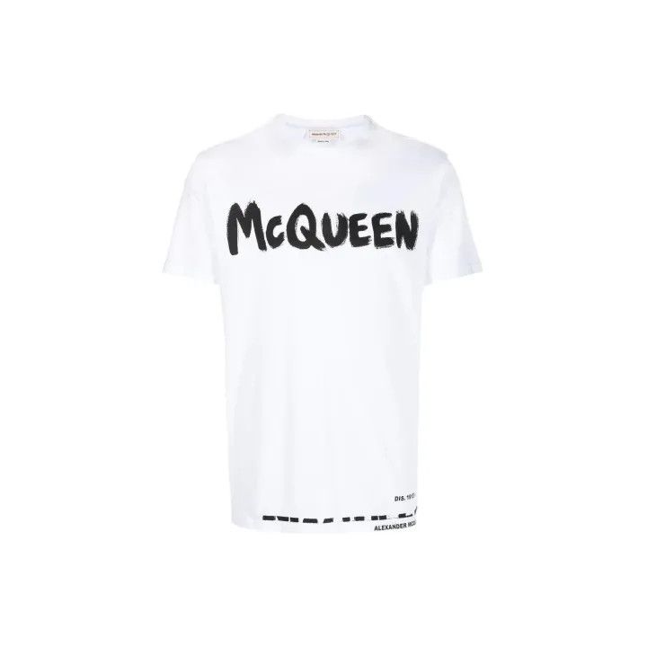 Alexander McQueen Alexander McQueen Logo Print Short Sleeve T-Shirt 0079 Size US L / EU 52-54 / 3 - 1 Thumbnail