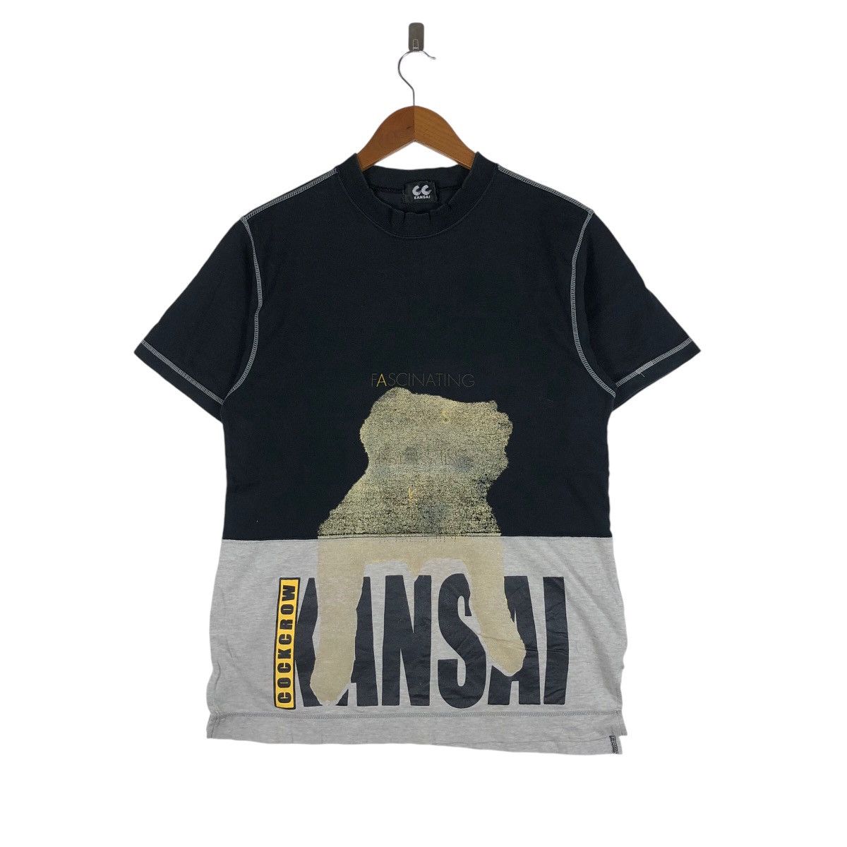 Kansai Yamamoto Vintage KANSAI YAMAMOTO Bear Cockcrow Tee Shirt Japanese Size US M / EU 48-50 / 2 - 1 Thumbnail
