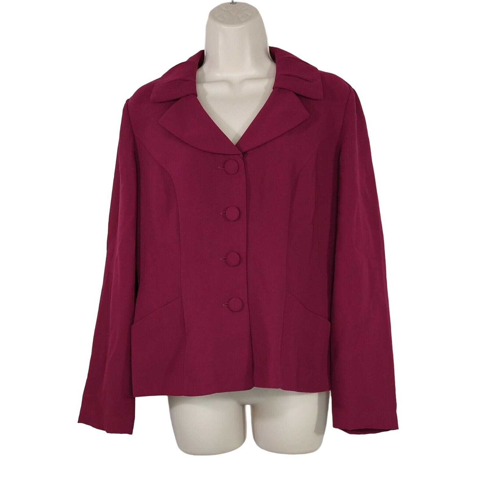 Other Dana Kay Blazer Jacket Covered Button Up Women Size 8 Purple Size M / US 6-8 / IT 42-44 - 1 Thumbnail