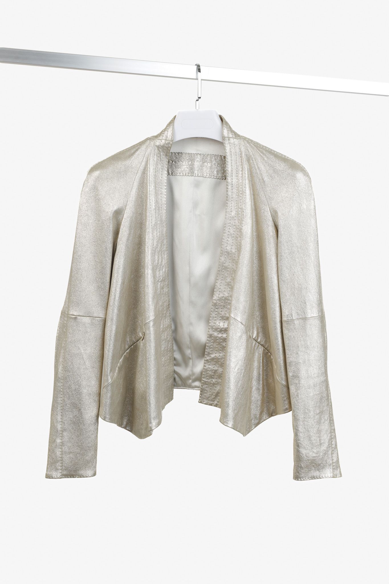 Donna Karan Donna Karan Vintage Golden Lambskin Suede Jacket Size M / US 6-8 / IT 42-44 - 1 Thumbnail