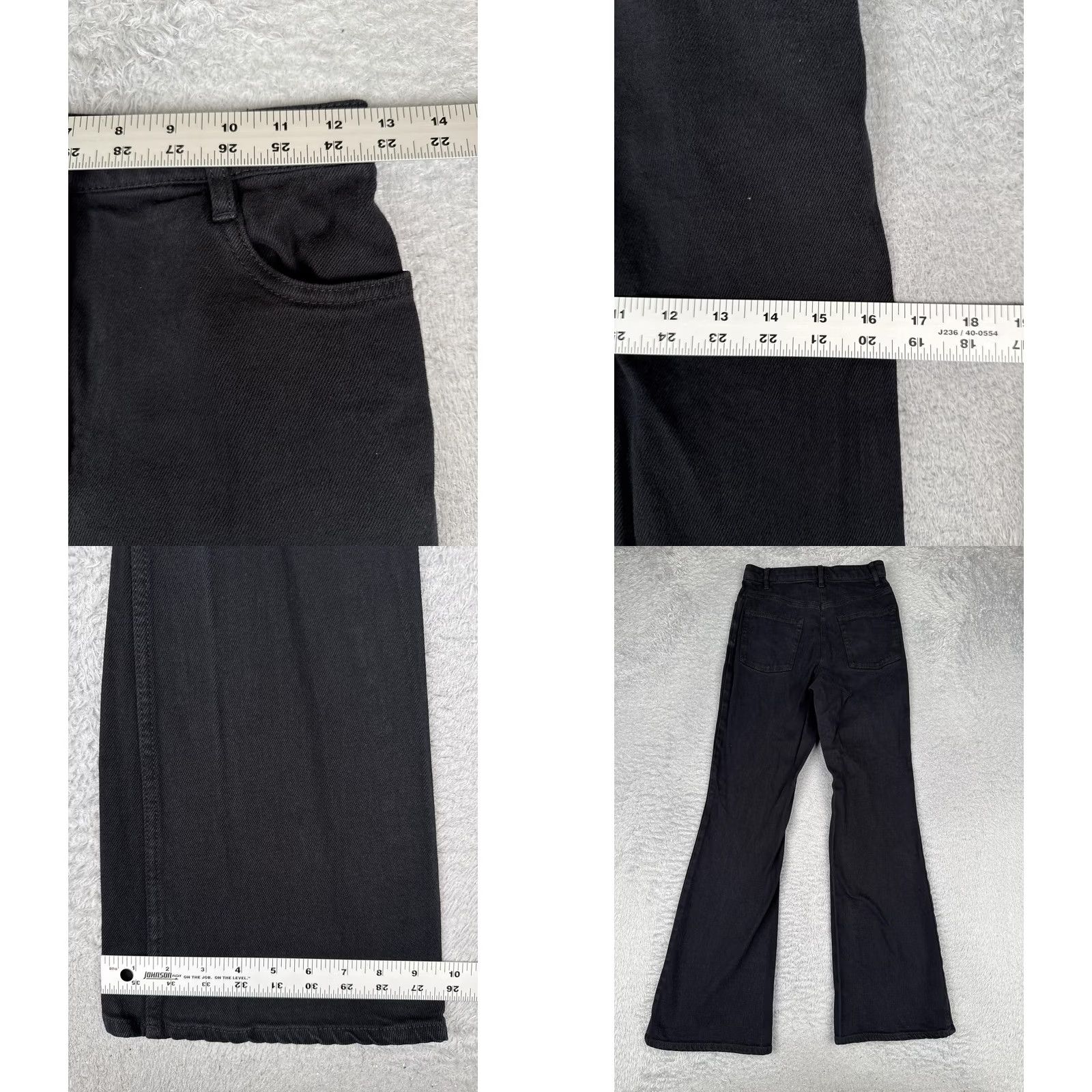 Vintage Wilfred Free Jeans Women 4 Black Dark Wash High Rise Straight Denim 25x30 Regular 5-Pocket Size 27" / US 4 / IT 40 - 9 Thumbnail