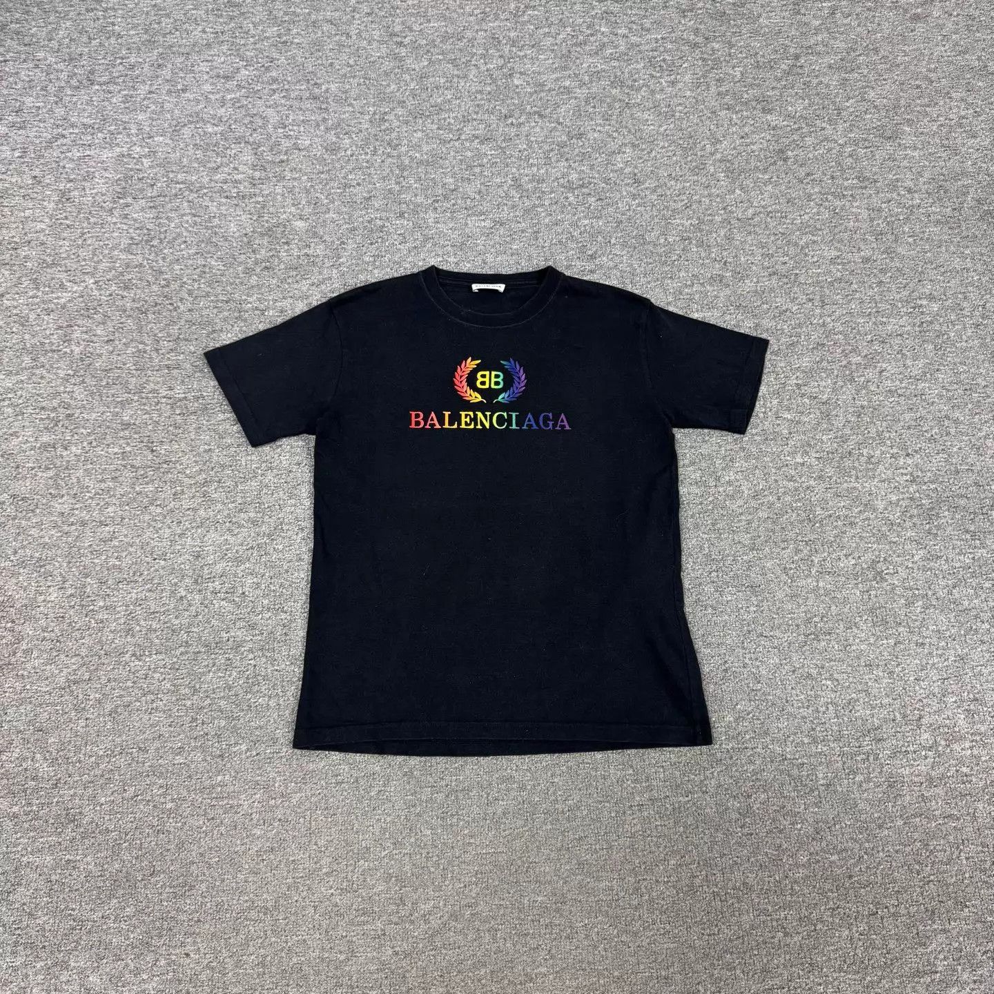 Balenciaga Balenciaga Black Rainbow Wheat BB SS Tee M 99 New Size M / US 6-8 / IT 42-44 - 1 Thumbnail