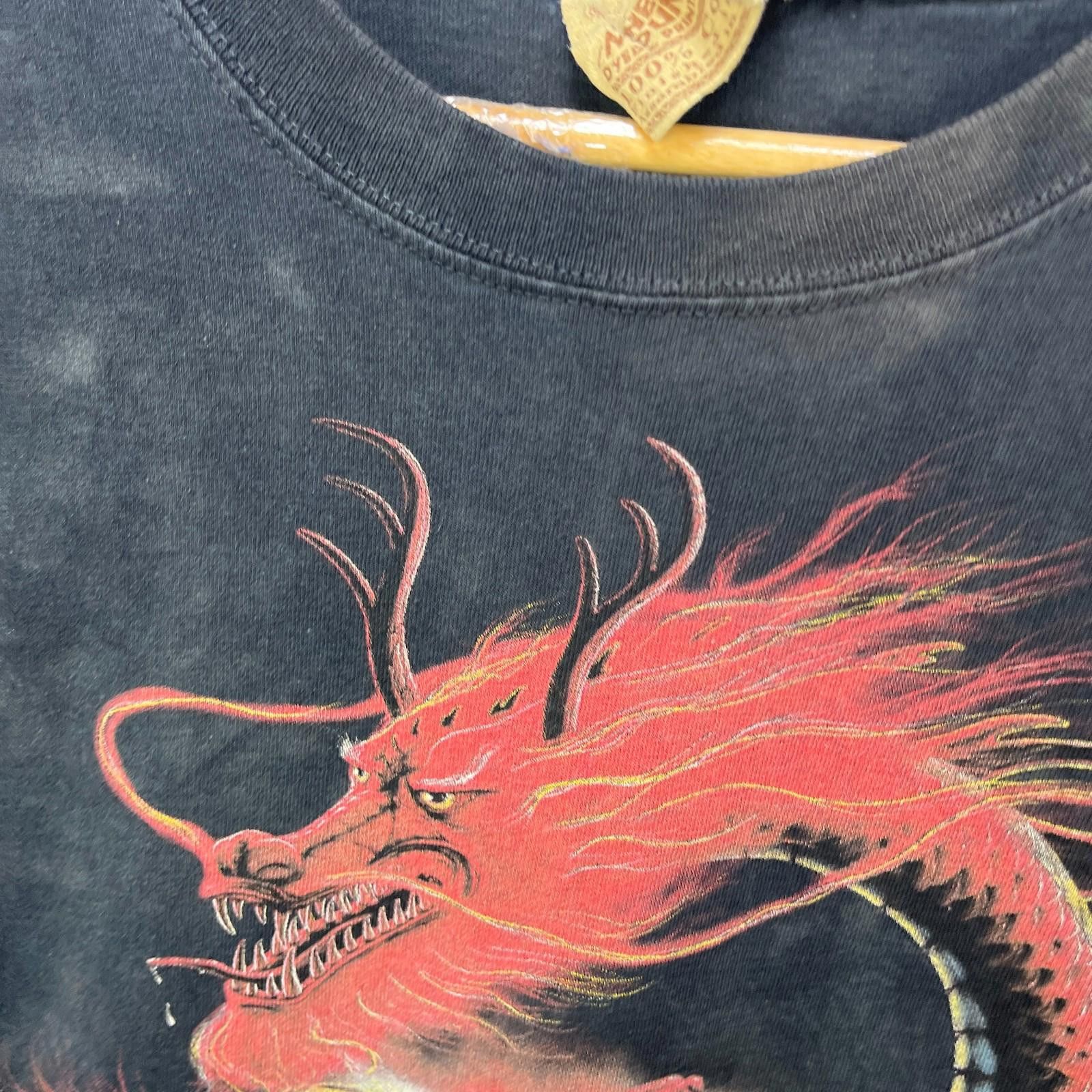 The Mountain Vintage Dragon Flames Y2K Skater Mountain Shirt Large Size US L / EU 52-54 / 3 - 3 Thumbnail