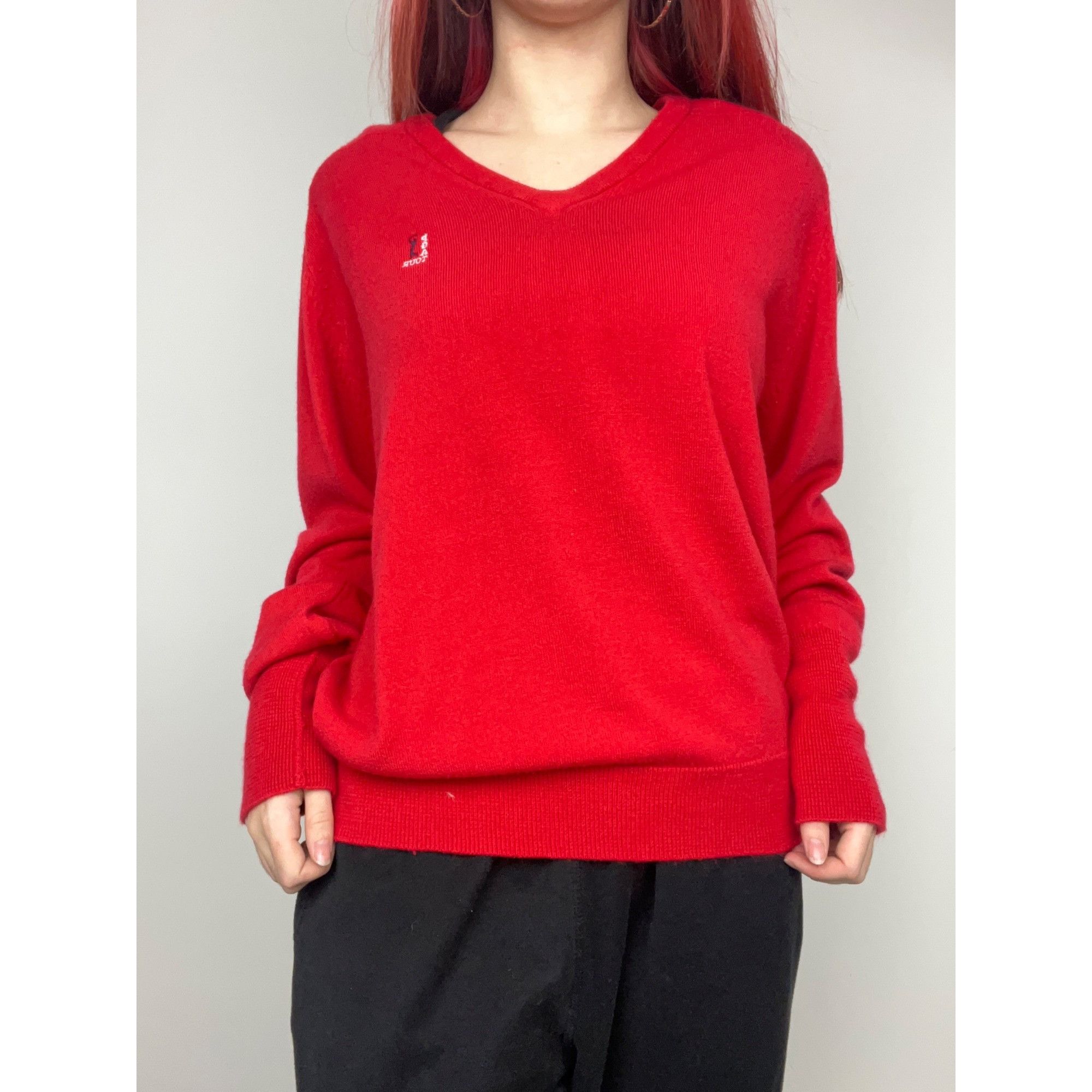 PGA Tour Vintage PGA Tour Red V Neck Sweater Size M / US 6-8 / IT 42-44 - 1 Thumbnail