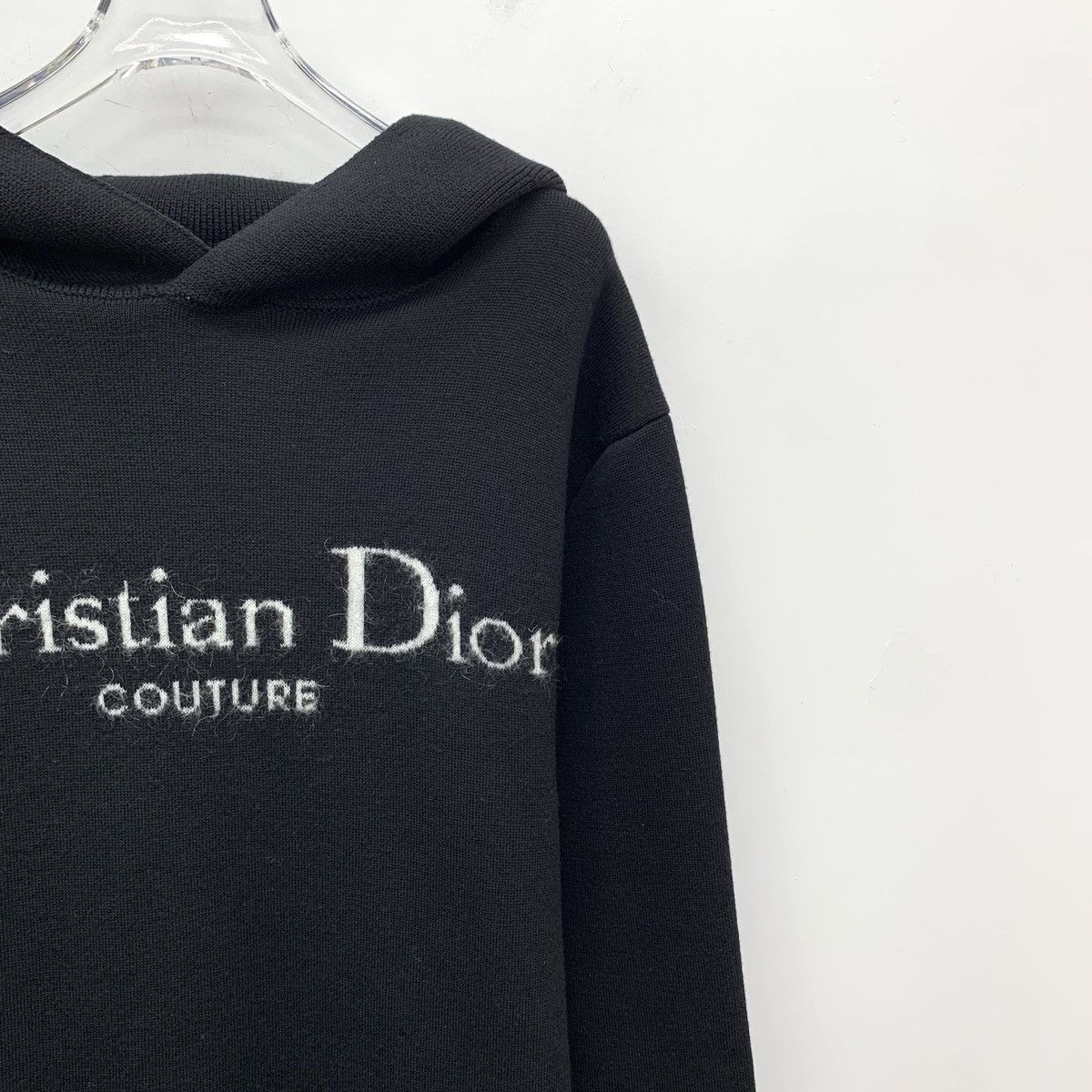 Dior Dior Logo Letter Intarsia Mohair Hooded Sweatshirt K26WX Size US XS / EU 42 / 0 - 3 Thumbnail