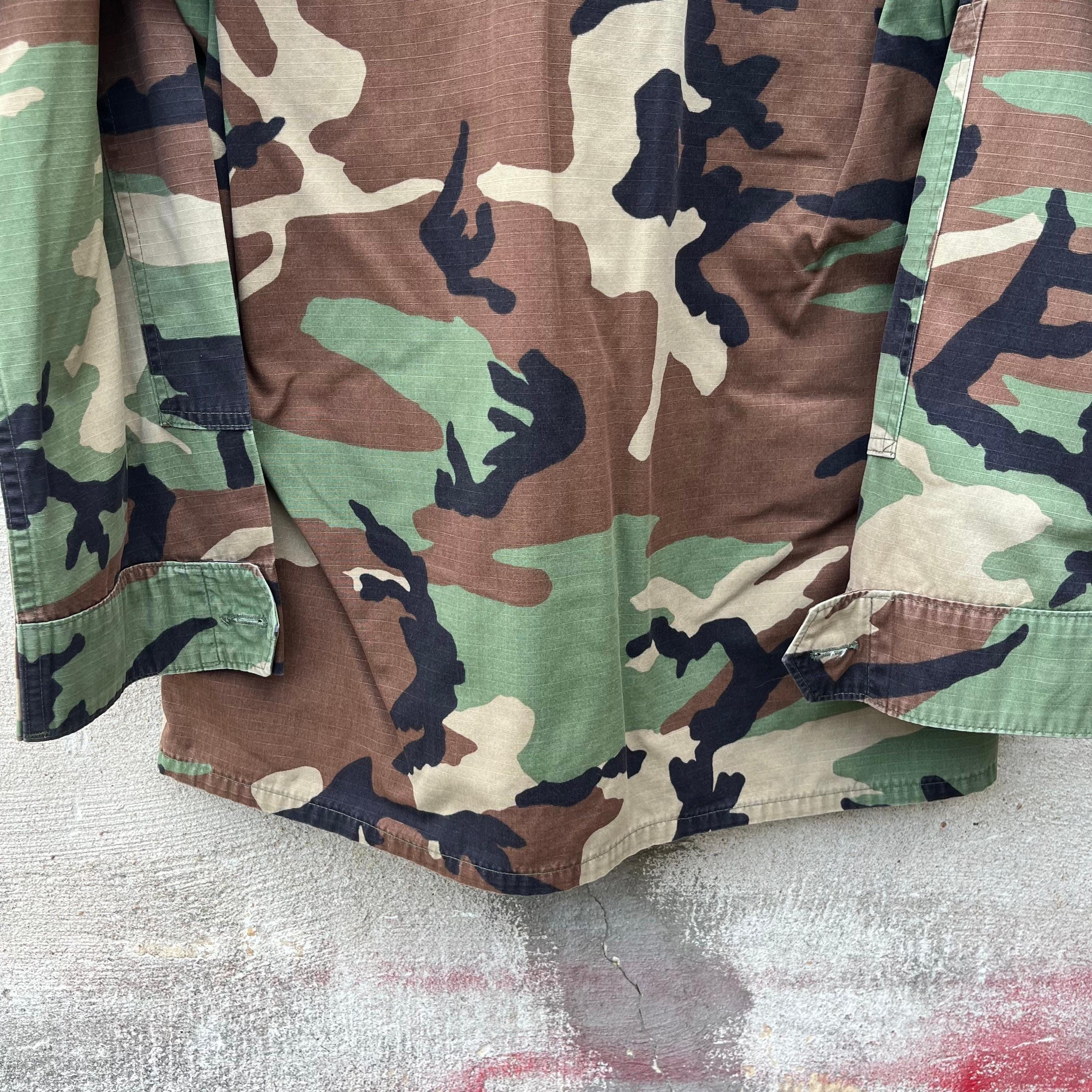 Vintage 80's US Military Woodland Ripstop Field Light Jacket Size US L / EU 52-54 / 3 - 7 Thumbnail