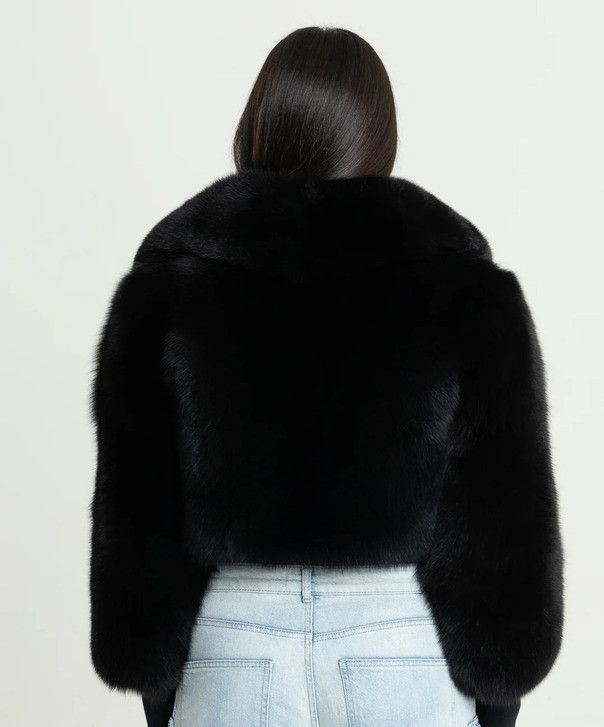 Other Women’s Midnight Short Black Fox Fur Jacket Size L / US 10 / IT 46 - 3 Thumbnail