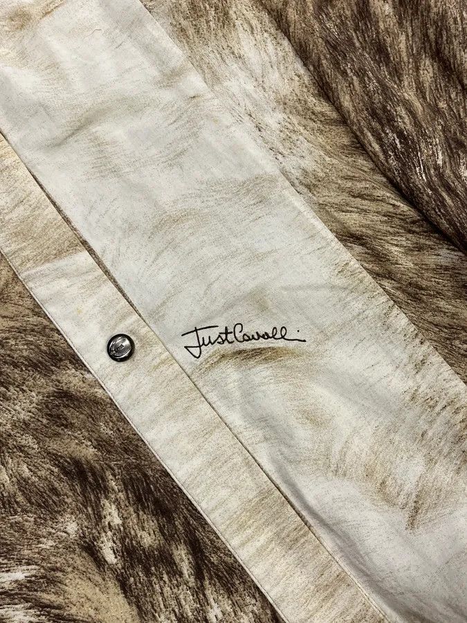 Just Cavalli 2000s Cavalli Fur Movement Beige Shirt Size US S / EU 44-46 / 1 - 10 Thumbnail