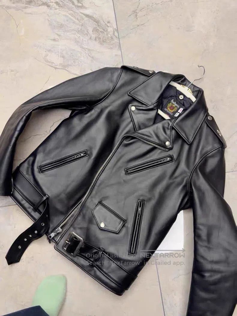 Schott Schott Leather coat Size US XXS / EU 40 - 6 Thumbnail