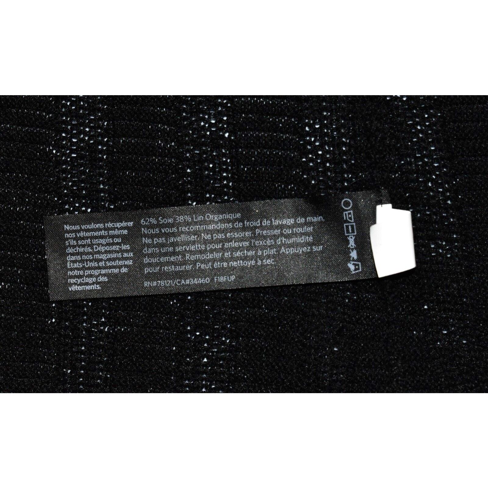 Eileen Fisher NEW EILEEN FISHER Black Organic Linen Silk Cardigan Size PS Size S / US 4 / IT 40 - 5 Thumbnail