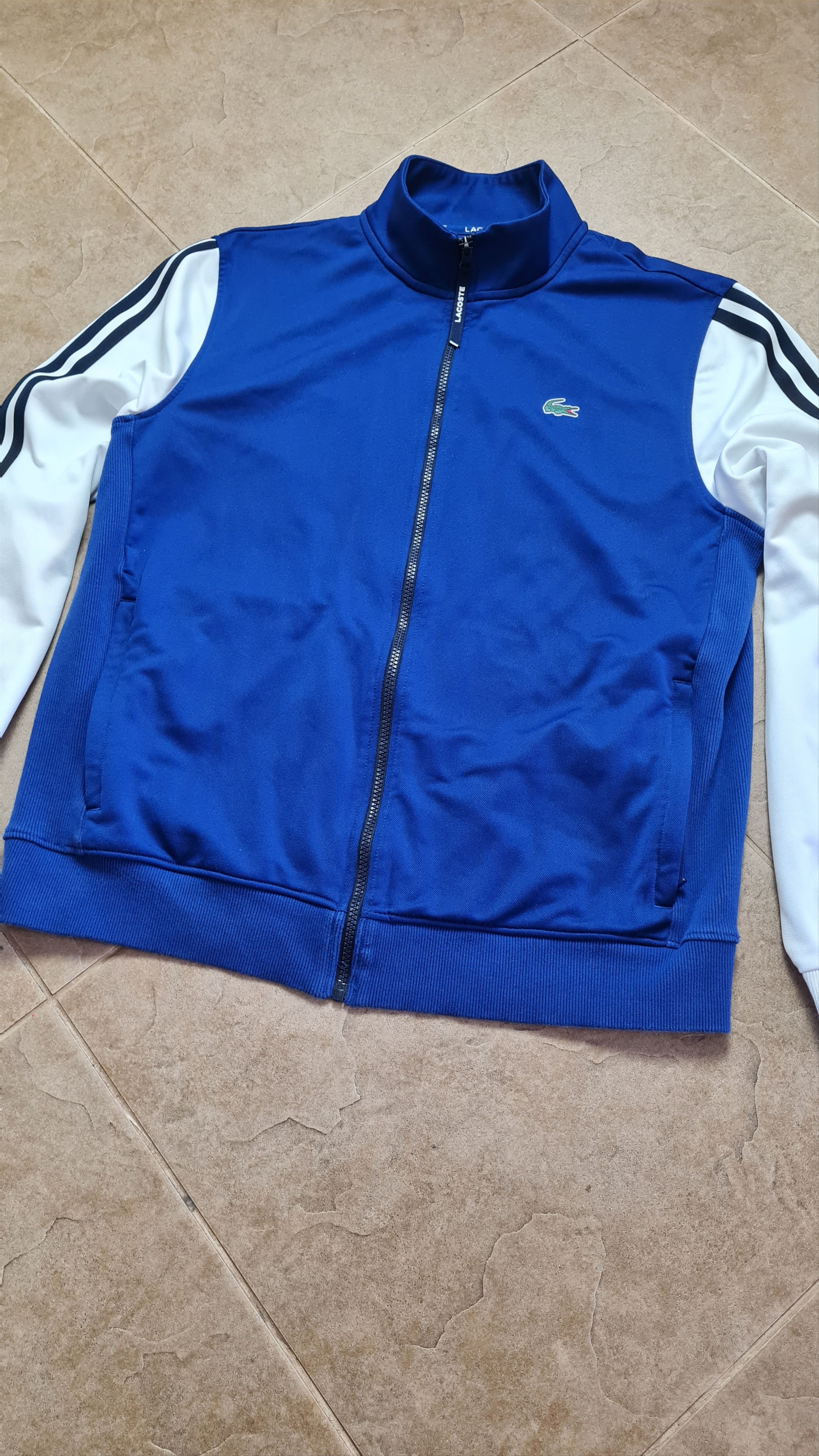 Lacoste Vintage sweatshirt LACOSTE Mens Track Jacket Blue Size US XXL / EU 58 / 5 - 16 Thumbnail