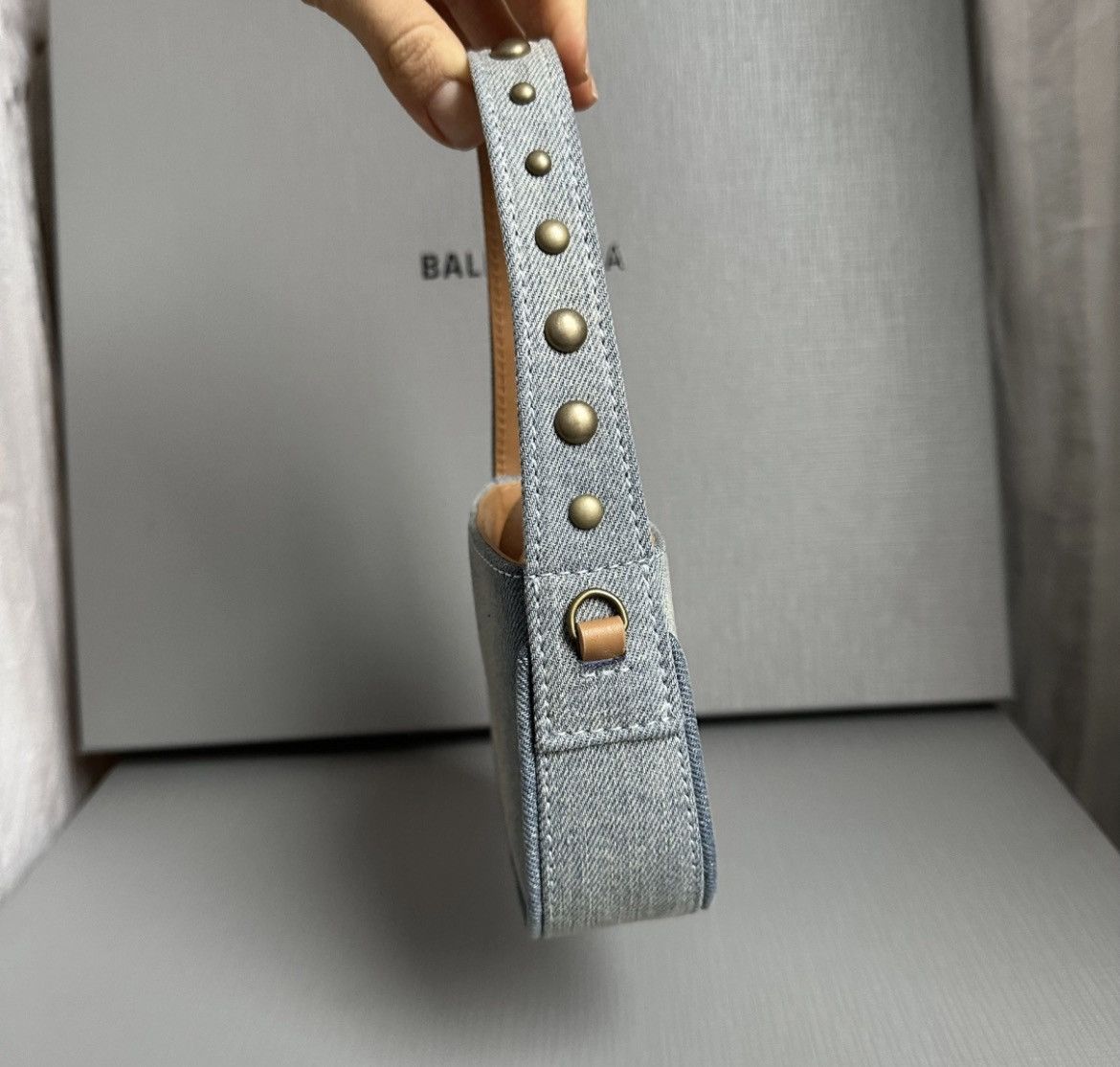 Blumarine Blumarine Rhinestone logo Mini Denim bag Size ONE SIZE - 4 Thumbnail