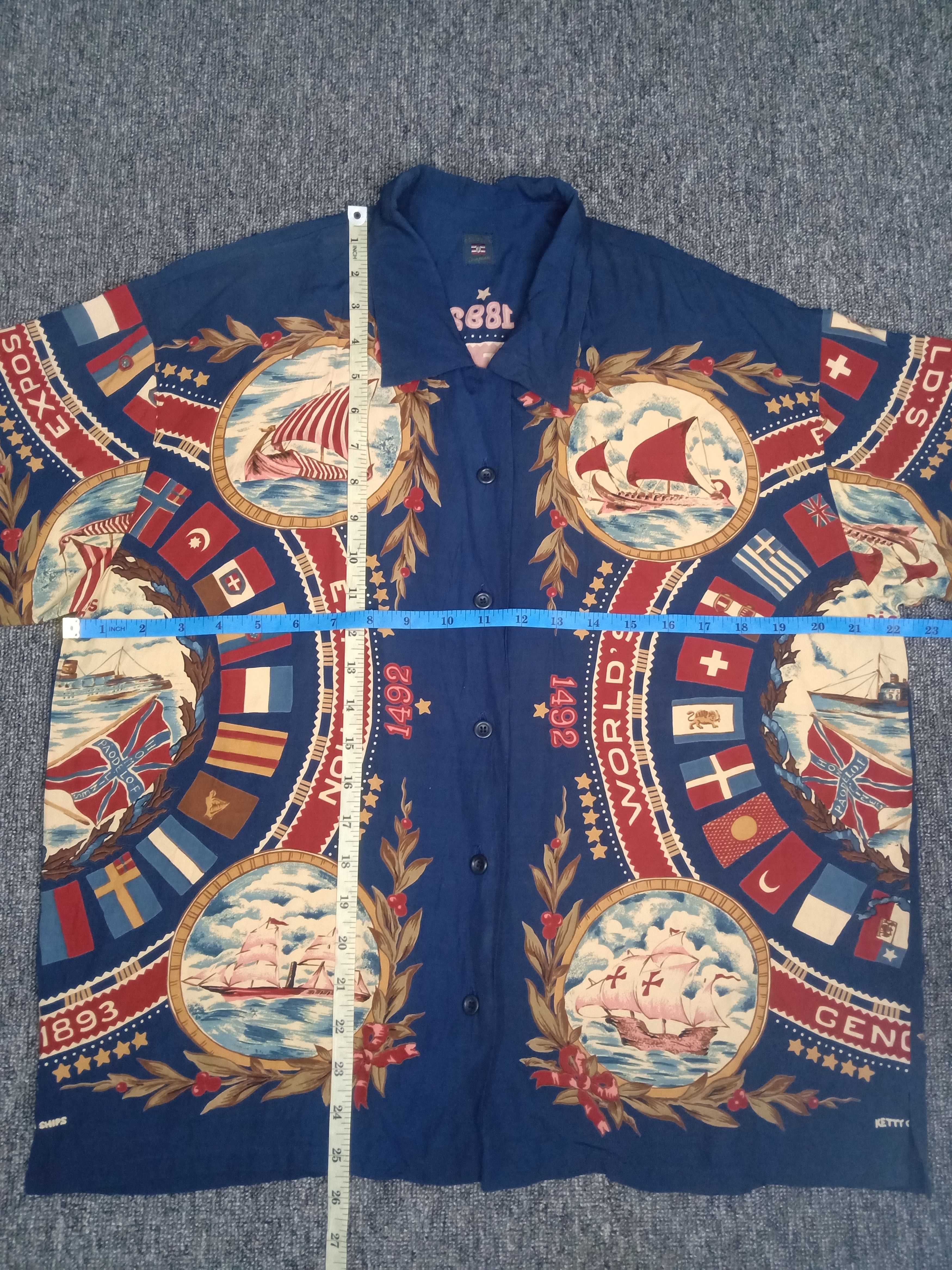 Other Pagoeld Silk Shirt Flags & Chips Full Printed Size US M / EU 48-50 / 2 - 10 Thumbnail