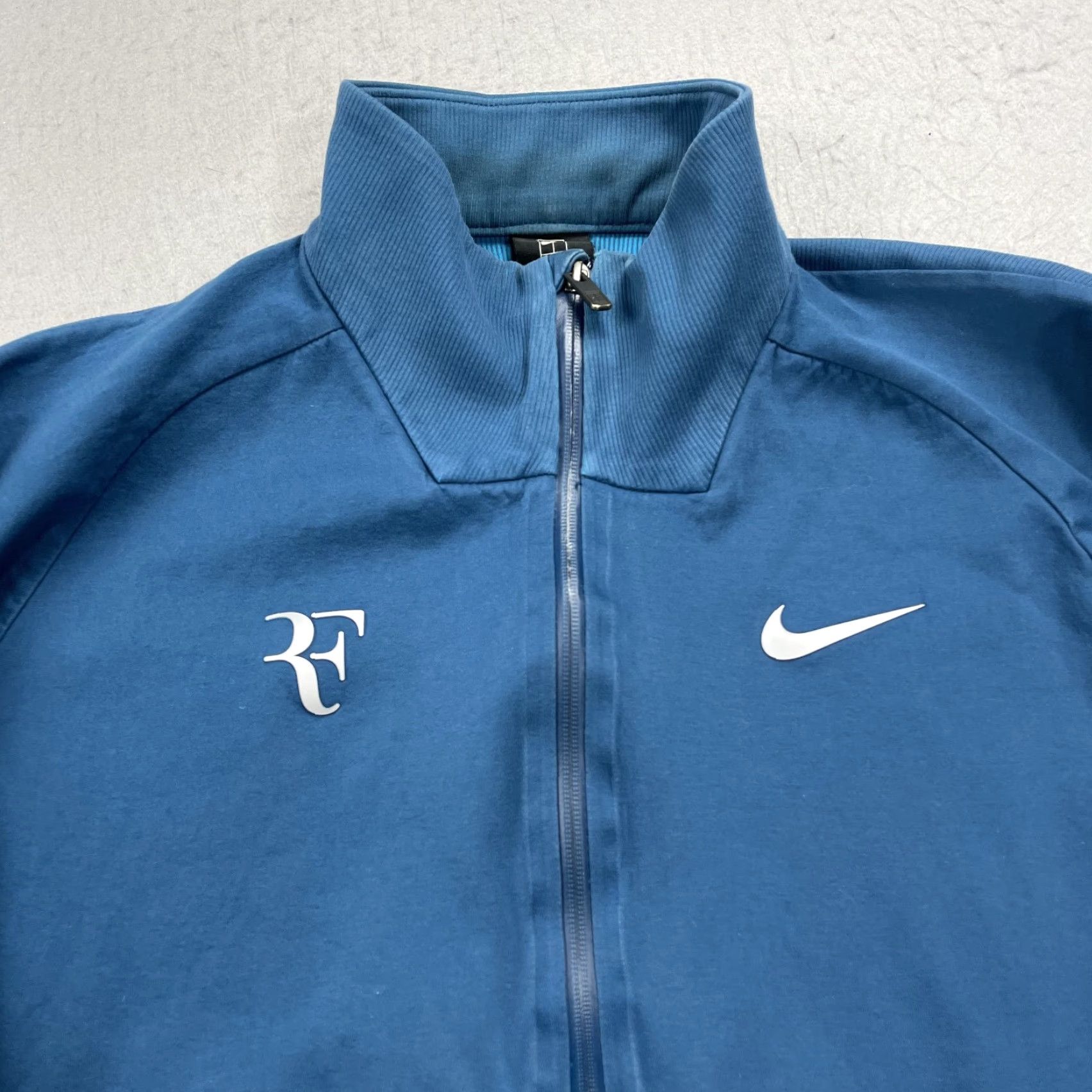 Nike Nike RF Jacket Mens L Blue Full Zip Cotton Sports Athleisure Logo 90s? Size US L / EU 52-54 / 3 - 2 Thumbnail