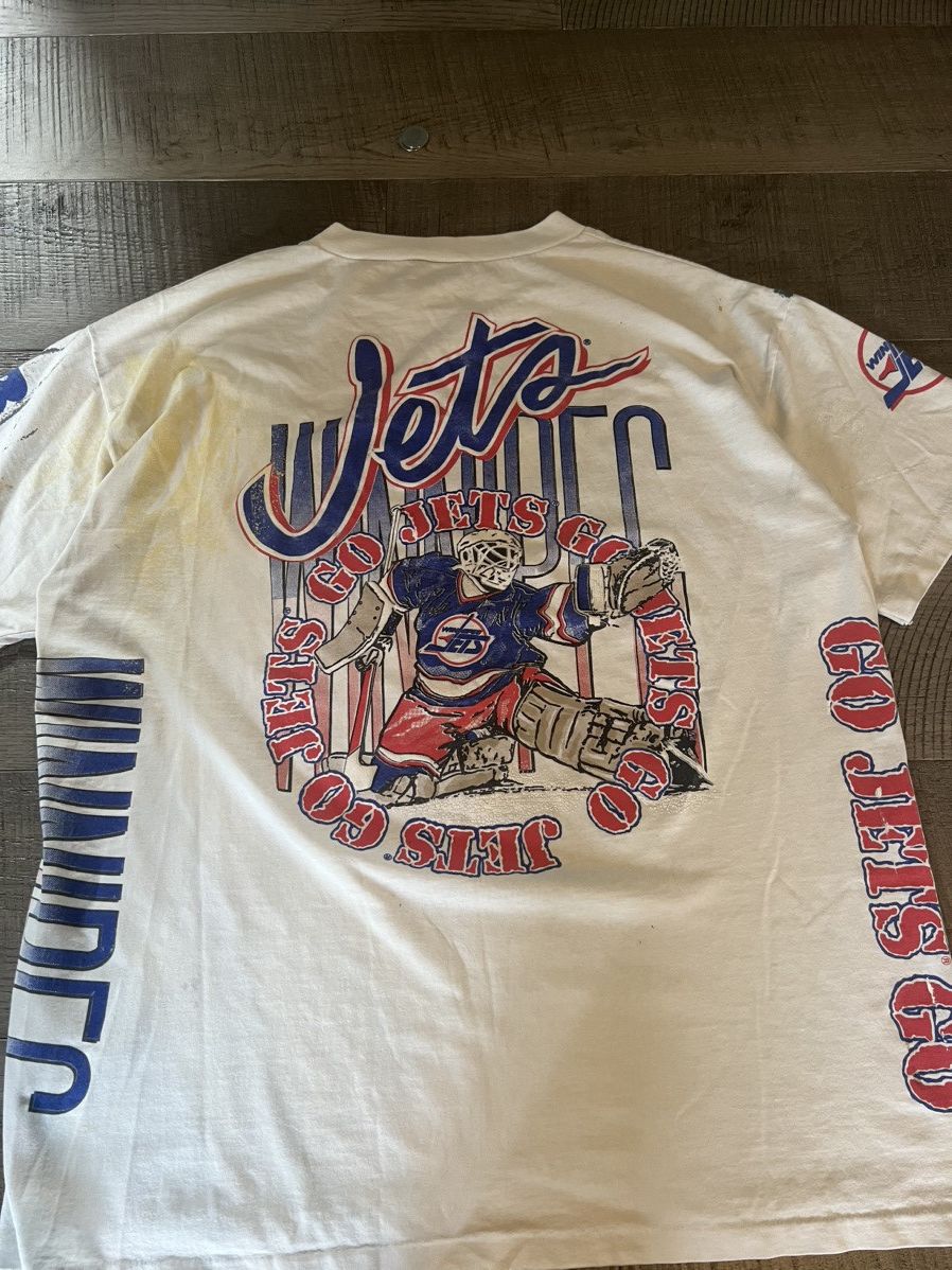 NHL × Russell Athletic 🔥1990🔥 Winnipeg Jets AOP shirt Size US L / EU 52-54 / 3 - 6 Thumbnail