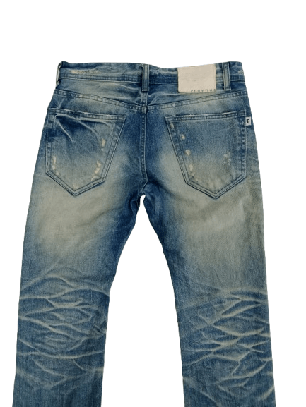 Japanese Brand Costume Distressed Jeans Blue Denim Korea Style Size US 31 - 4 Thumbnail