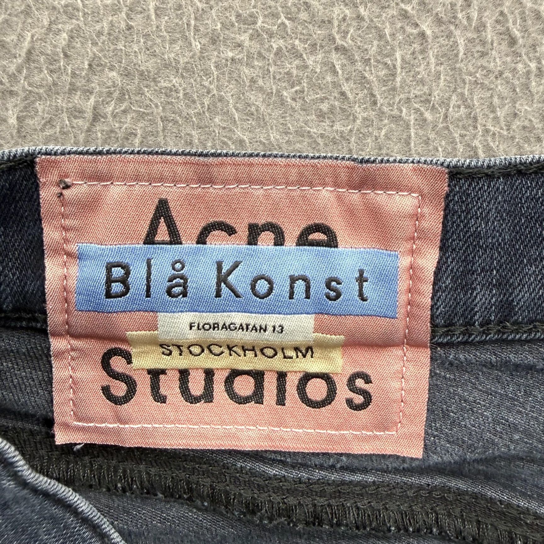 Acne Studios Acne Studios Bla Konst Jeans Mens 29x32 Max Blue Black Straight Leg Denim Blue-Black 5-Pocket Mens Jeans Size US 29 - 3 Thumbnail