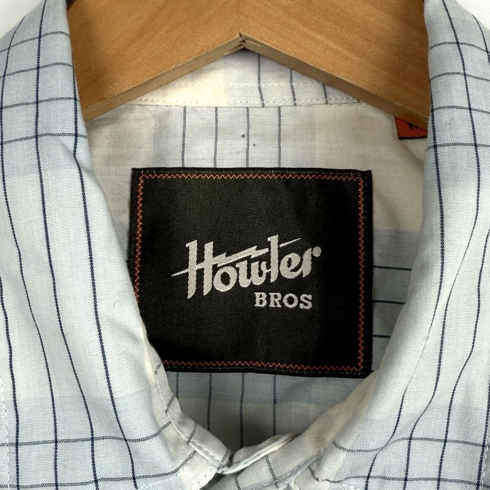Howler Brothers Howler Brothers Shirt Mens M Plaid Button-Up Blue Lightweight Cowboy Tech Size US M / EU 48-50 / 2 - 5 Thumbnail