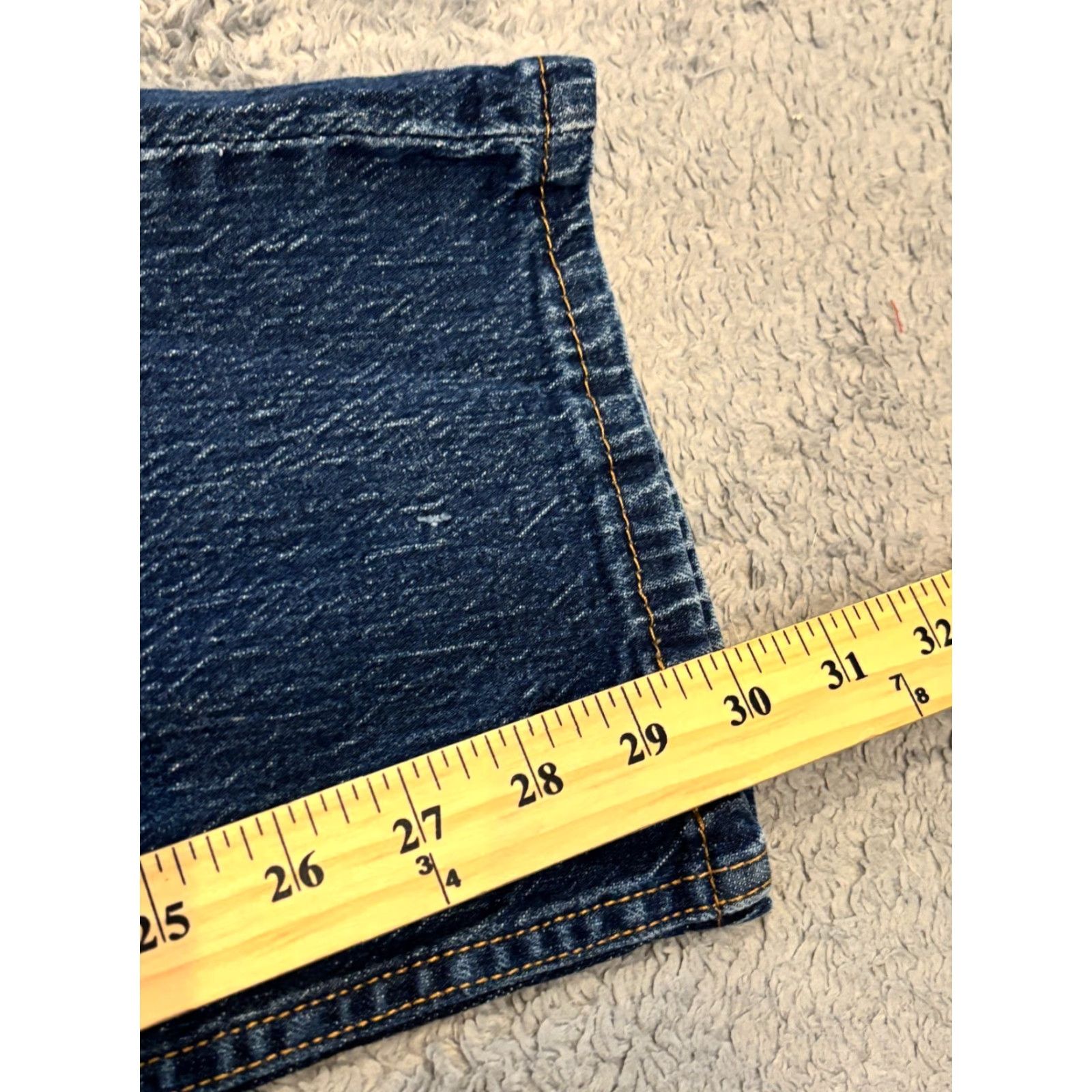 Levi's Levi's 505 Jeans Mens 40x30 Regular Fit 5-Pocket Cotton Blue Denim Dark Wash Size US 40 / EU 56 - 4 Thumbnail