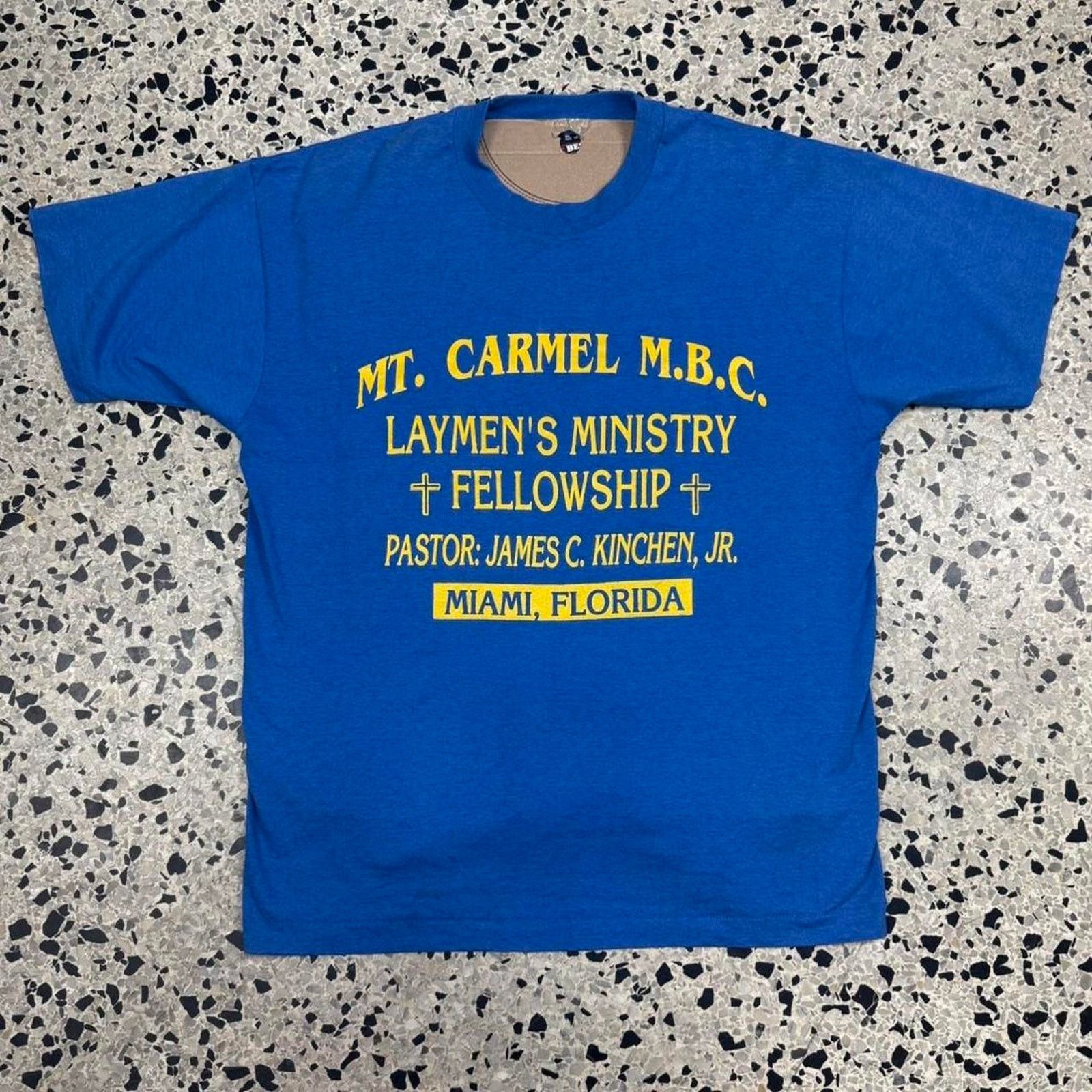 Fruit Of The Loom × Vintage VINTAGE 90S SINGLE STITCH MT CARMEL FELLOWSHIP RELIGIOUS TEE Size US XL / EU 56 / 4 - 1 Thumbnail
