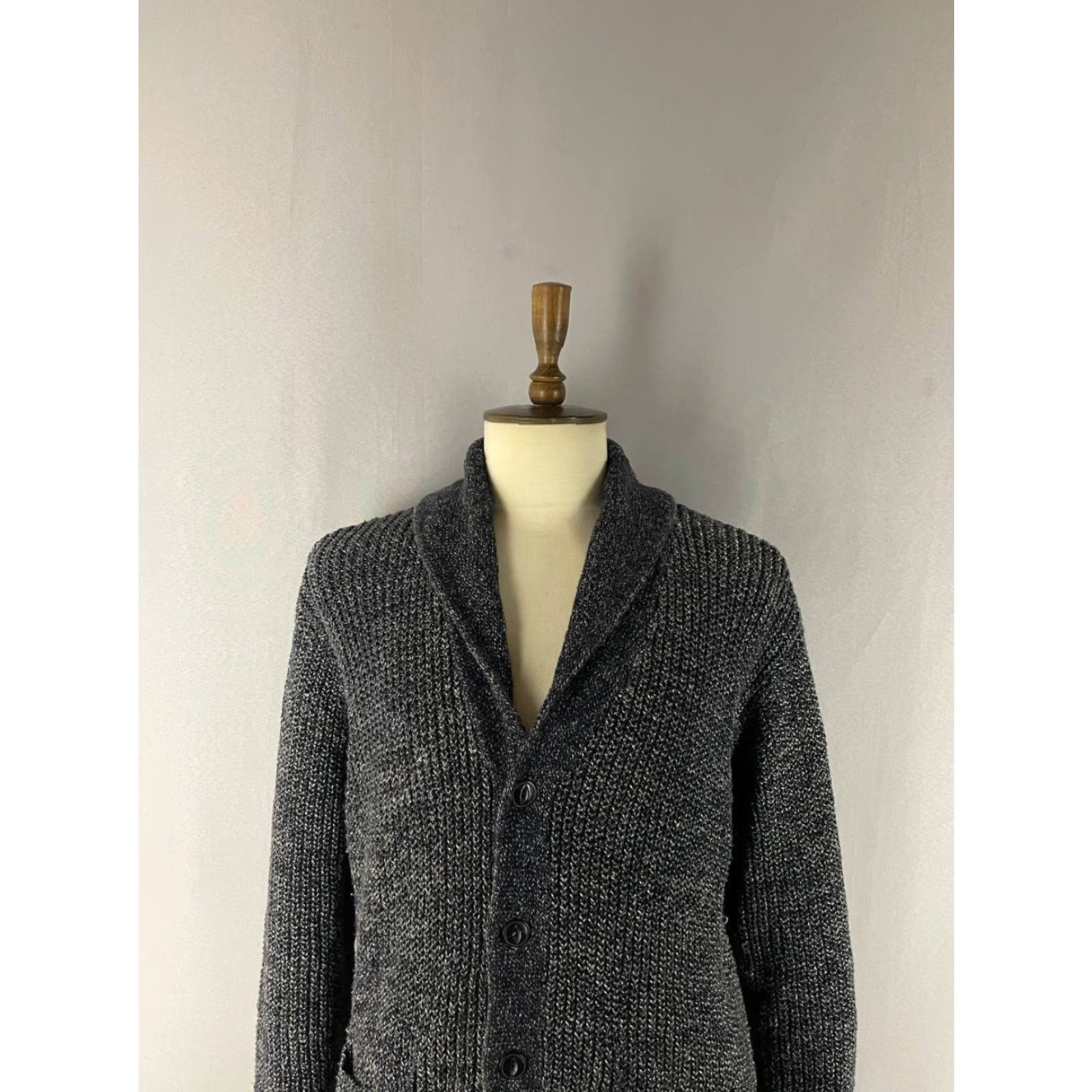 Vintage Denim & Supply Ralph Lauren Mens Cardigan Sweater L Black Long Sleeve Men Regular Fit Casual Shirt Size US L / EU 52-54 / 3 - 4 Thumbnail