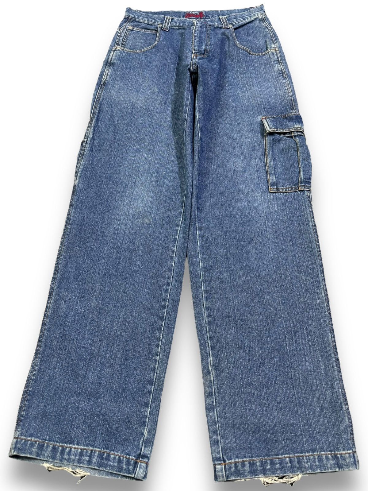 Airwalk Vintage Airwalk Blue Wash Faded Baggy Carpenter Cargo Jeans Size US 31 - 1 Thumbnail